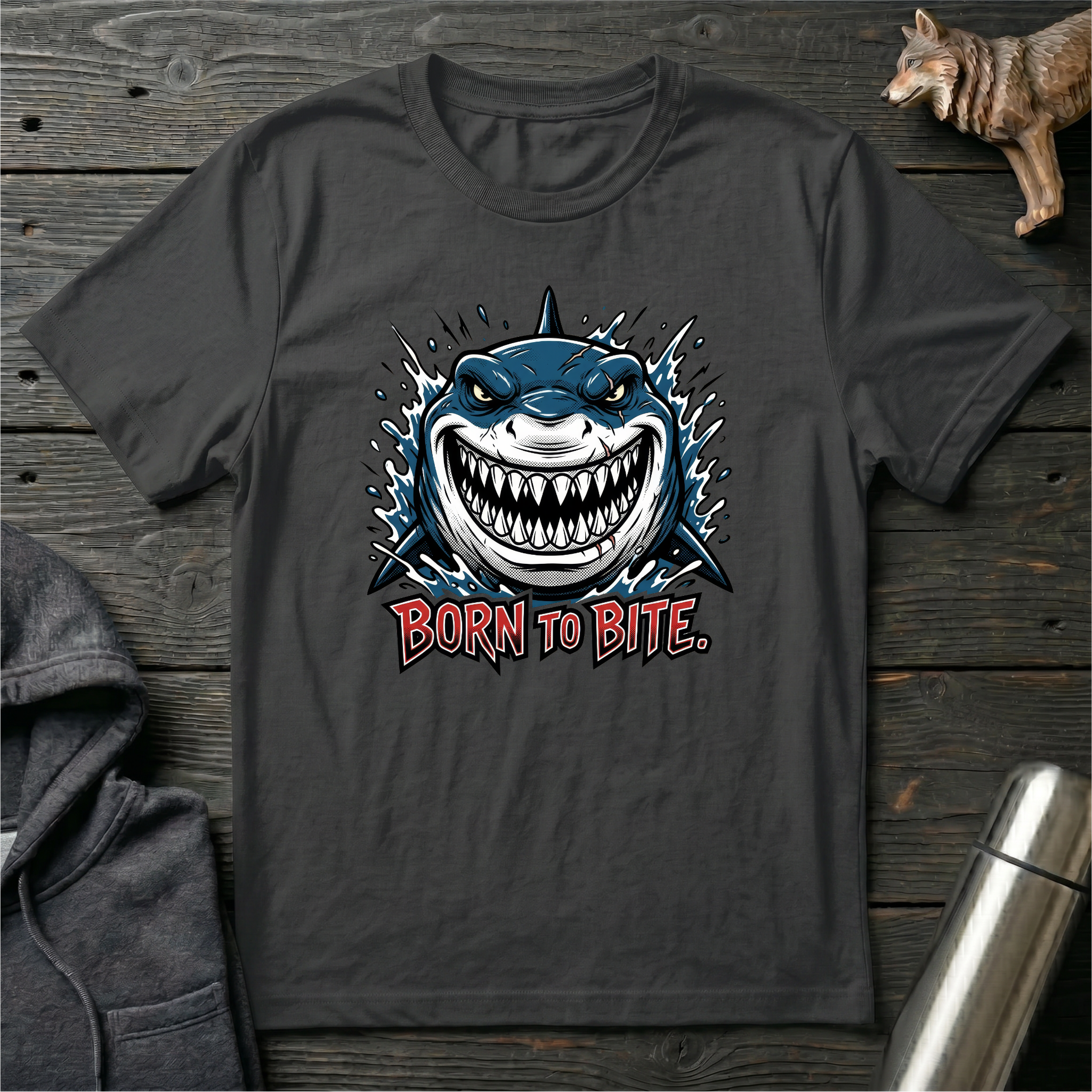 Born to Bite Front Shark T-Shirt