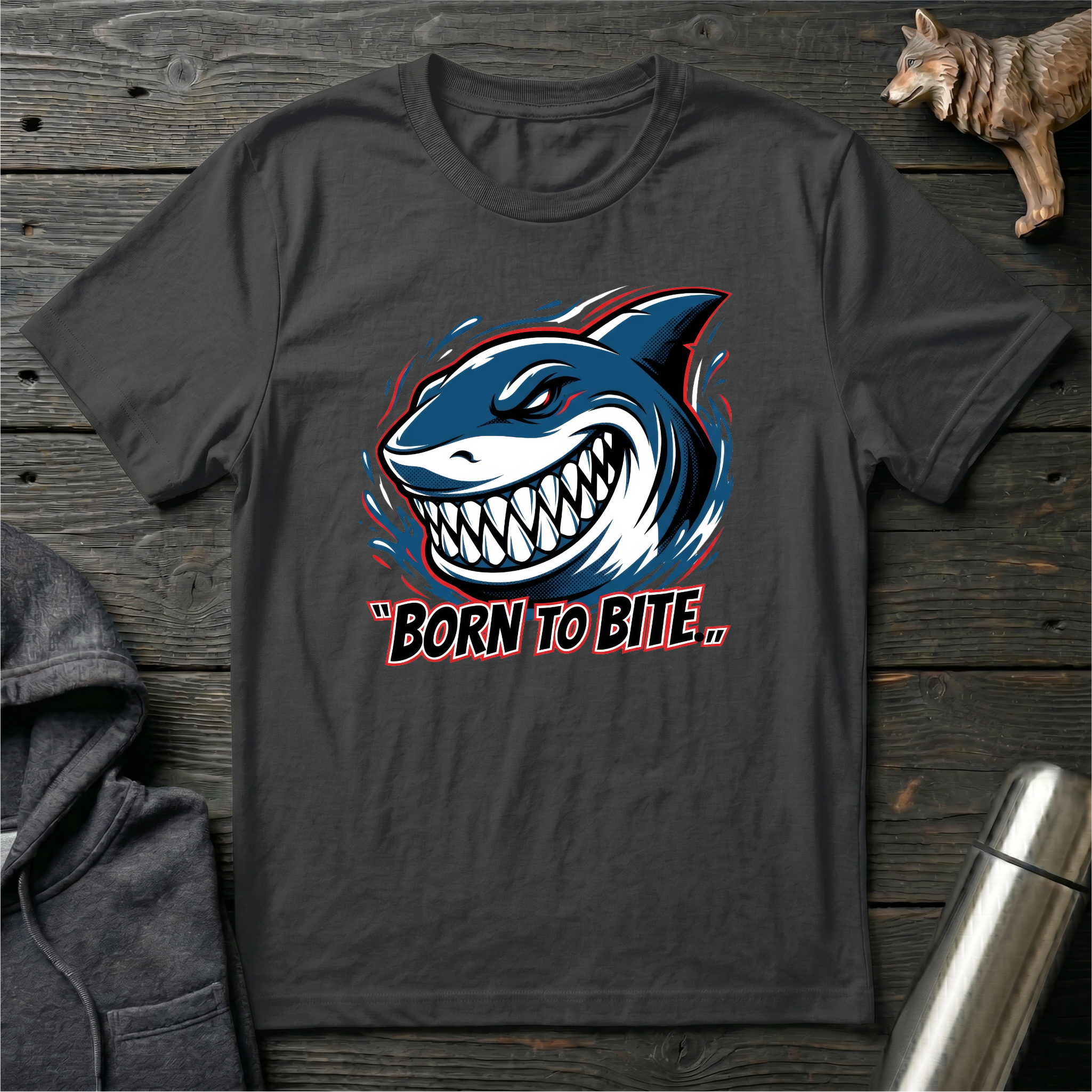 Born to Bite Side Shark T-Shirt