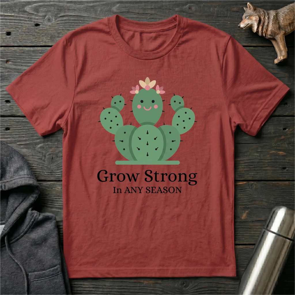 Grow Strong in Any Season Cactus T-Shirt