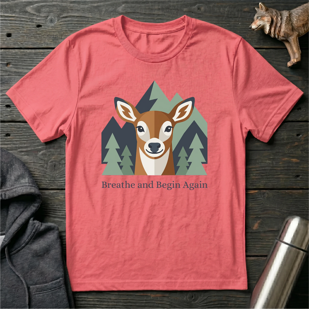 Breathe and Begin Again Deer T-Shirt