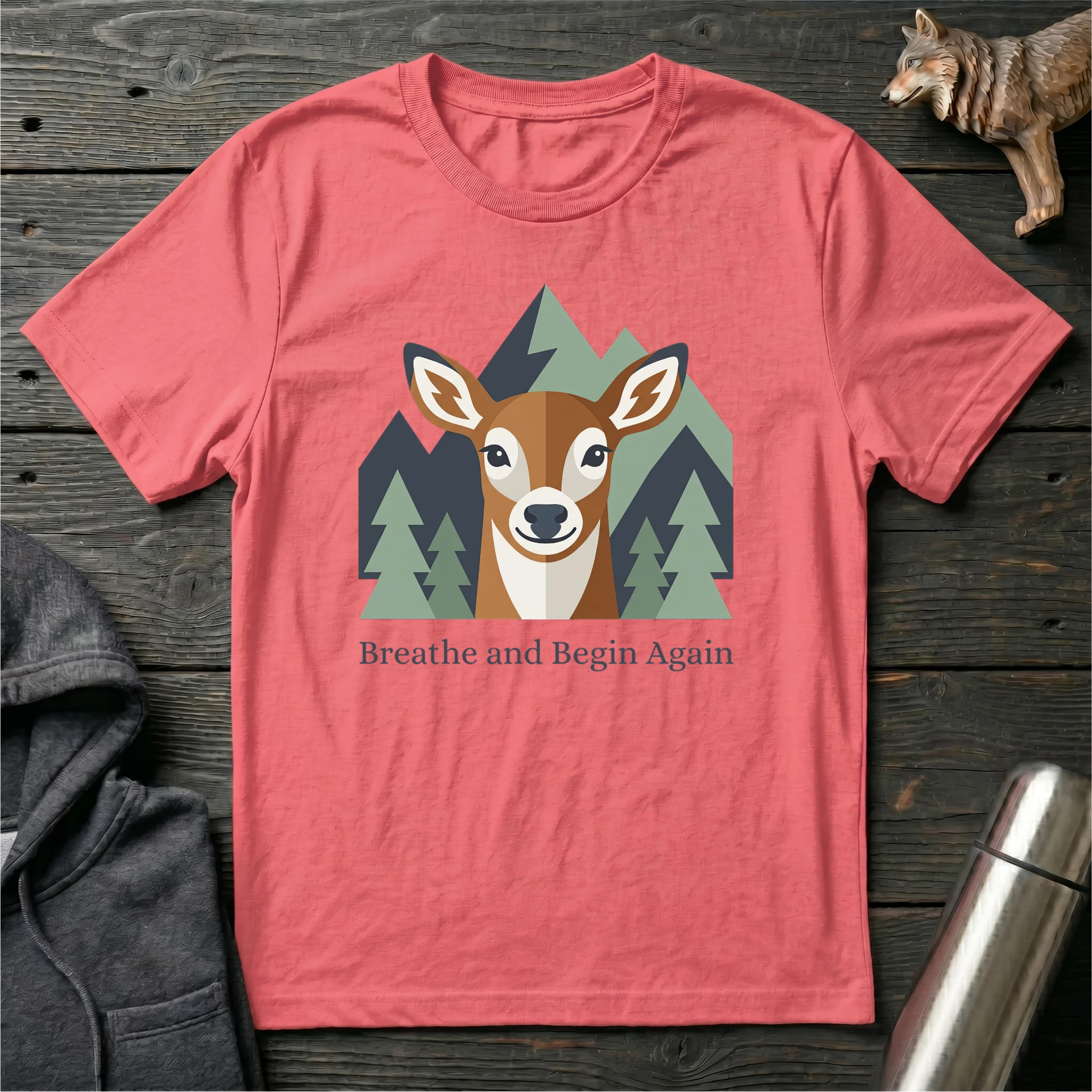 Breathe and Begin Again Deer T-Shirt