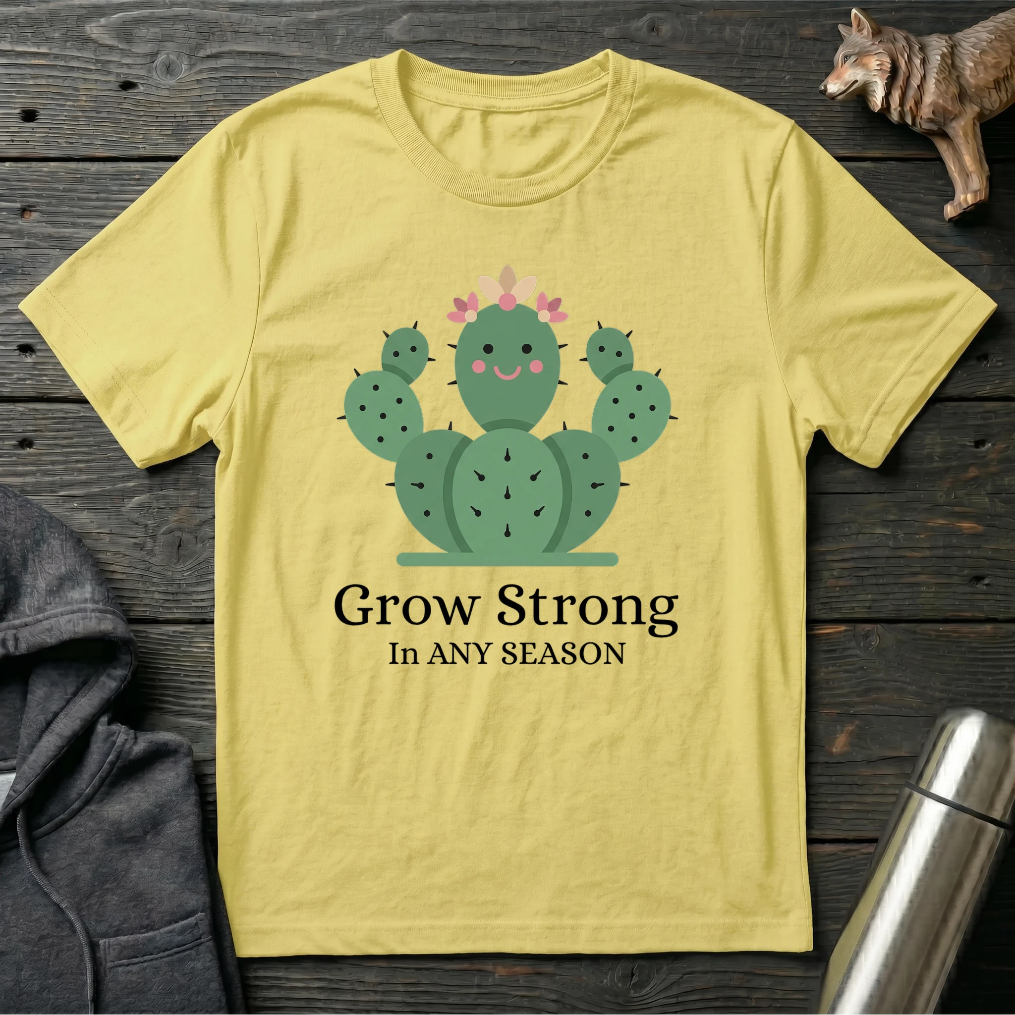 Grow Strong in Any Season Cactus T-Shirt