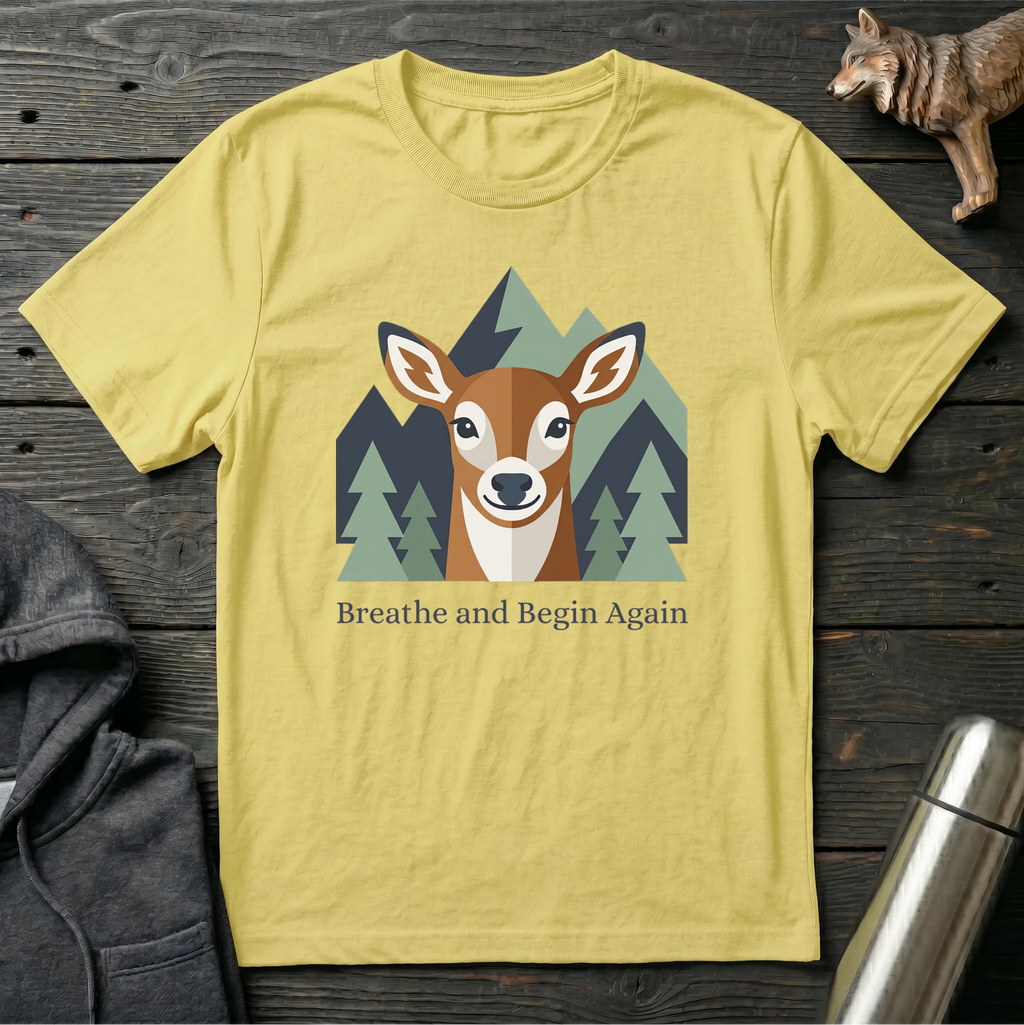 Breathe and Begin Again Deer T-Shirt