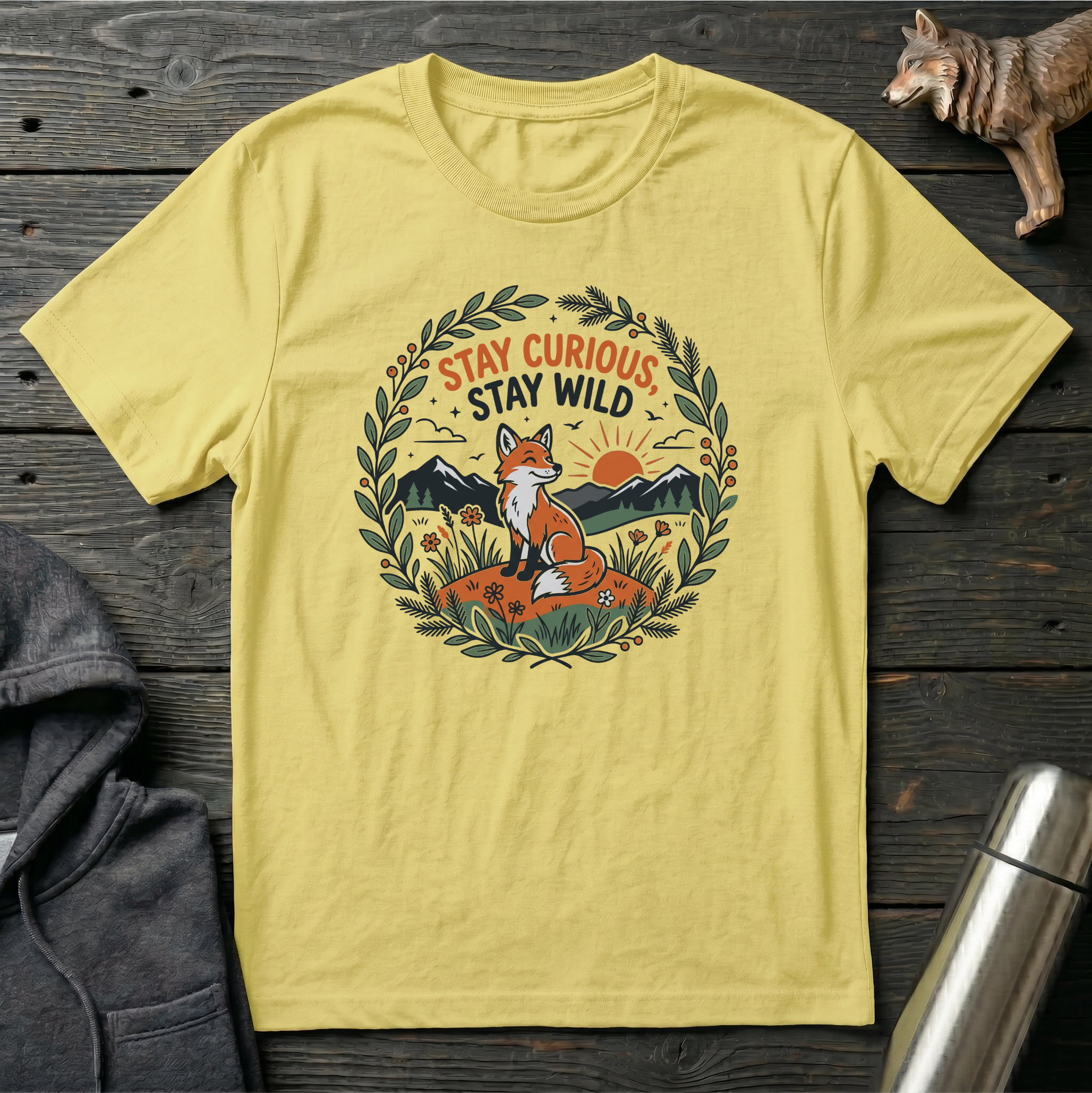 Stay Curious Stay Wild Fox T-Shirt