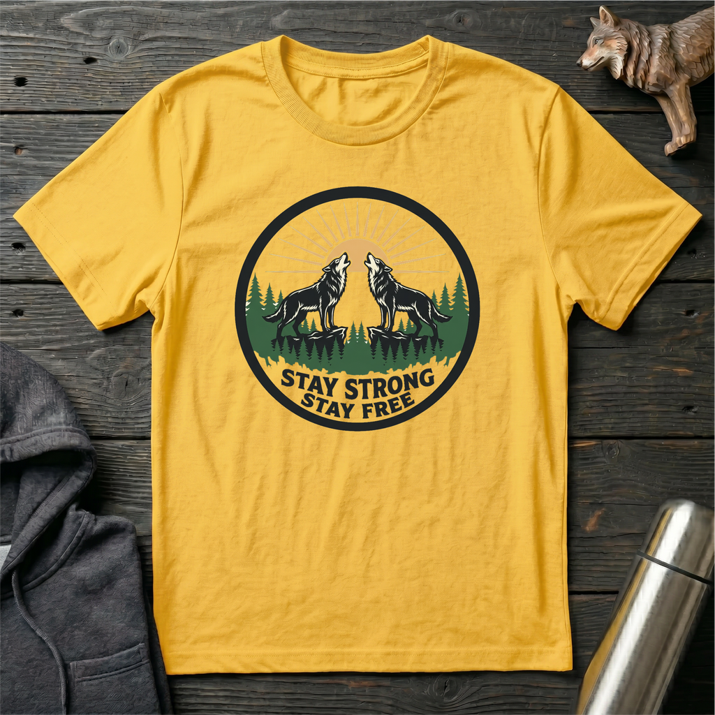 Stay Strong Stay Free wolves T-Shirt