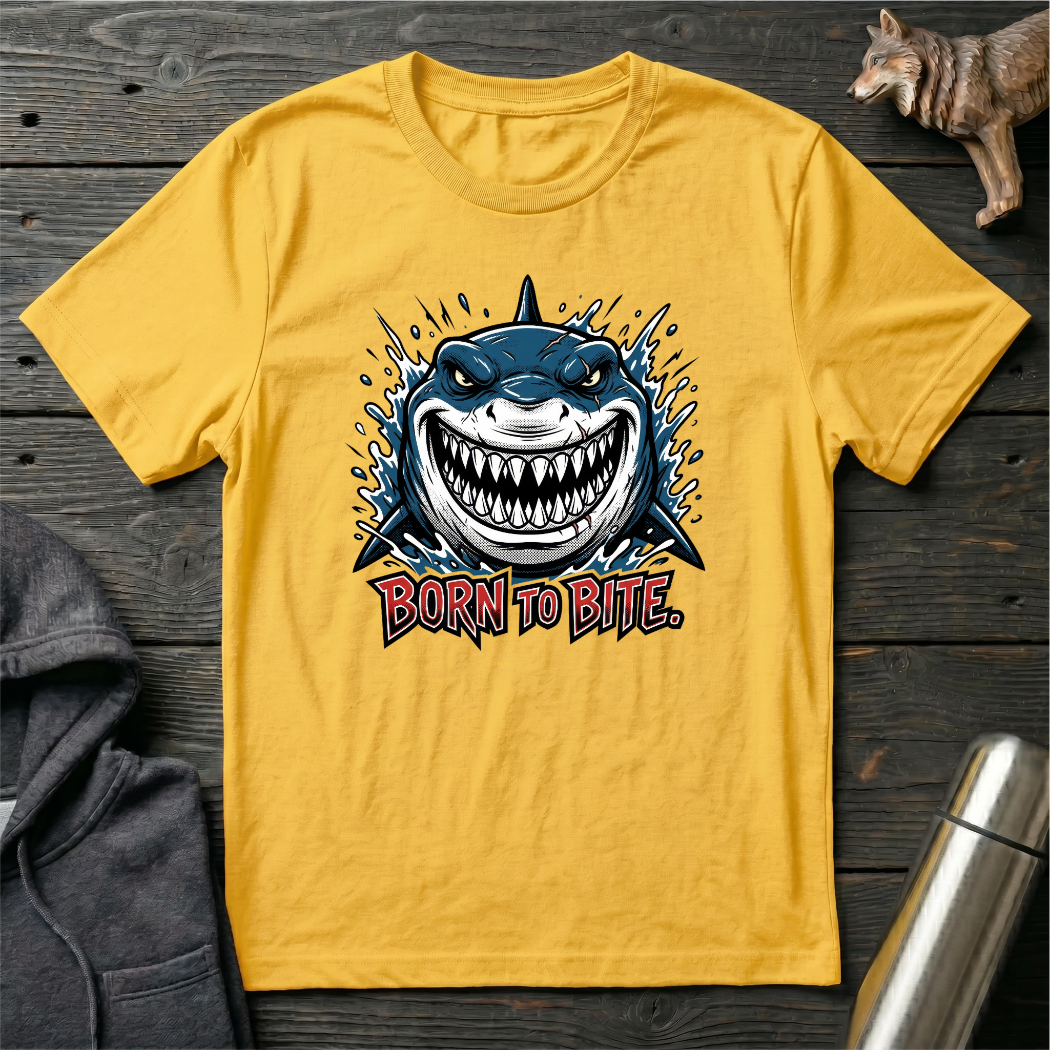 Born to Bite Front Shark T-Shirt