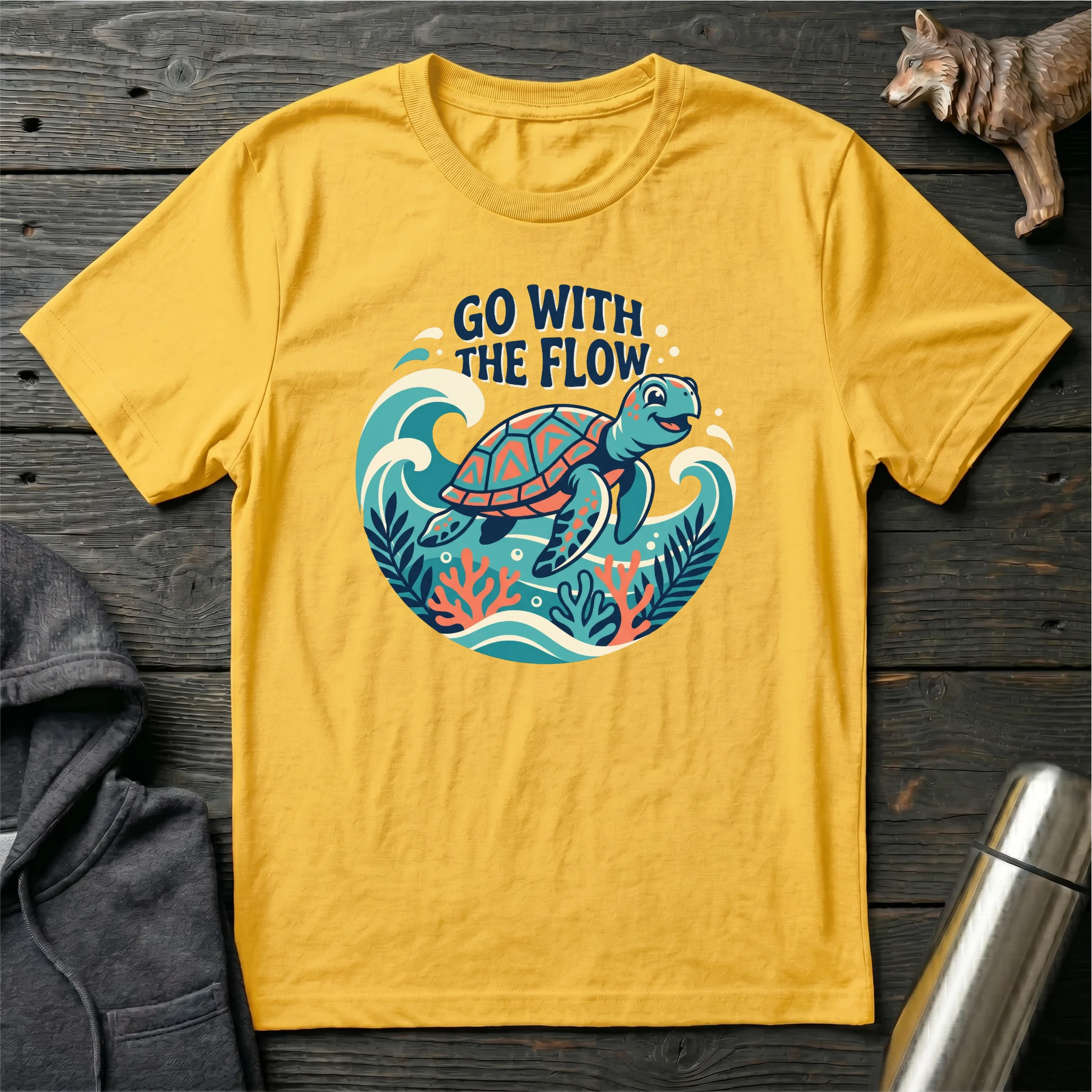 Go With the Flow Turtle T-Shirt
