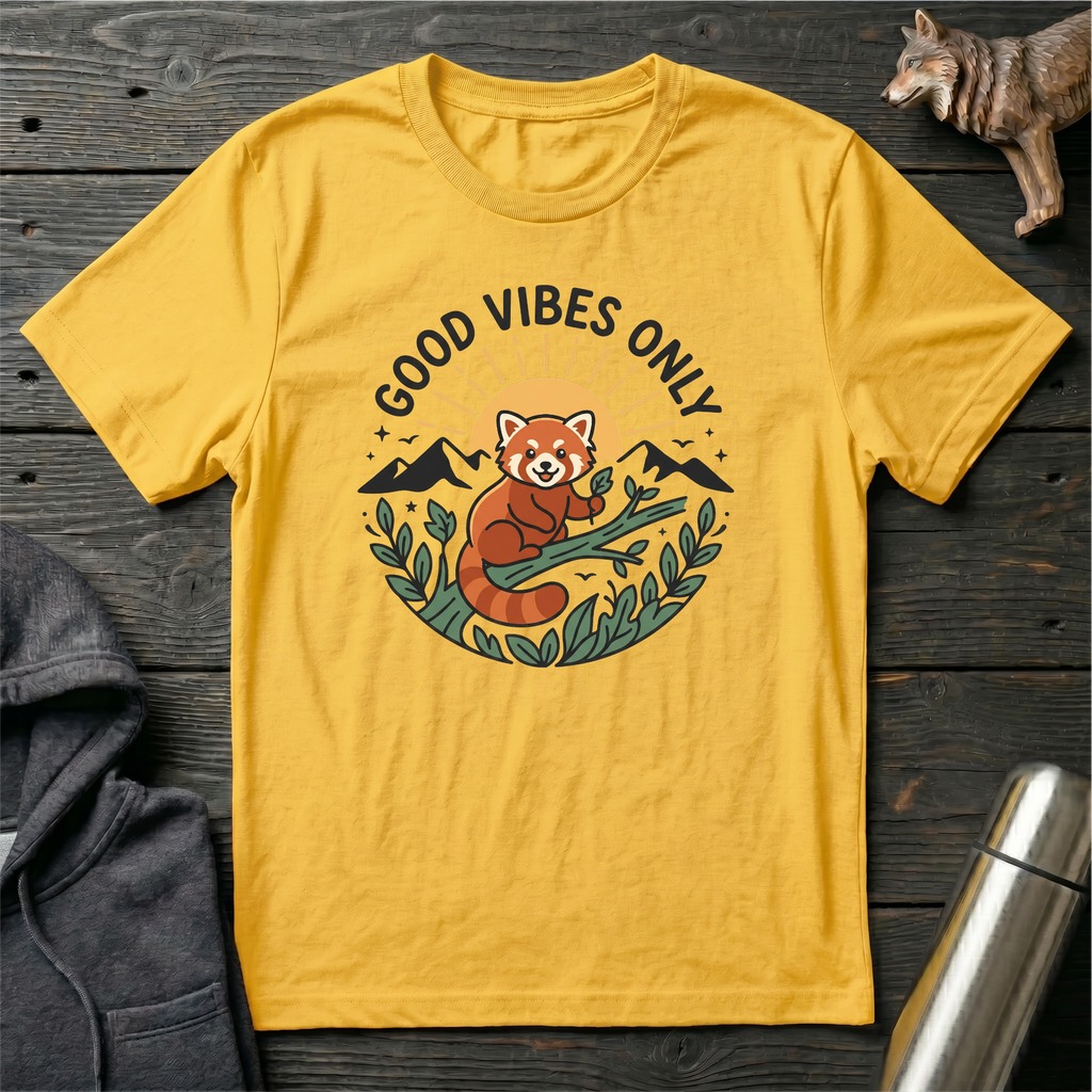 Good Vibes Only Red Panda T-Shirt