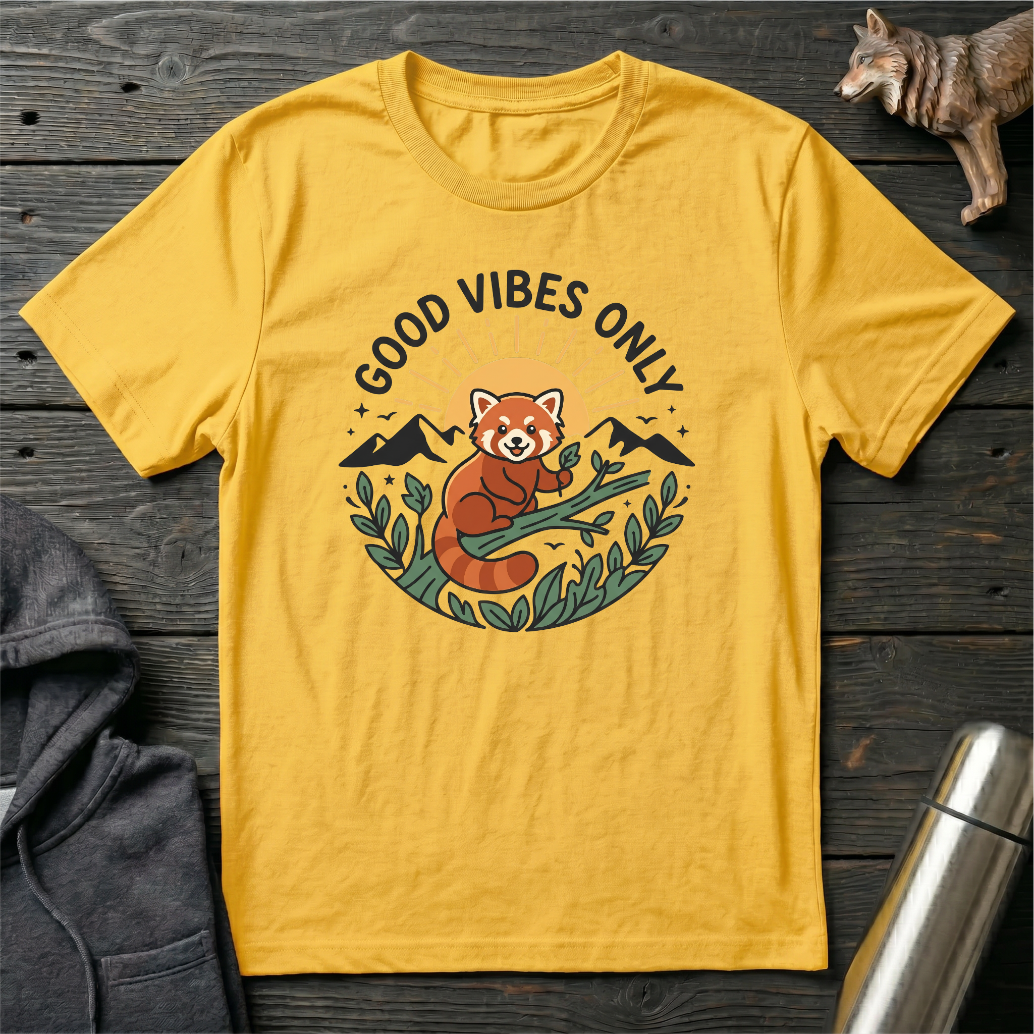 Good Vibes Only Red Panda T-Shirt