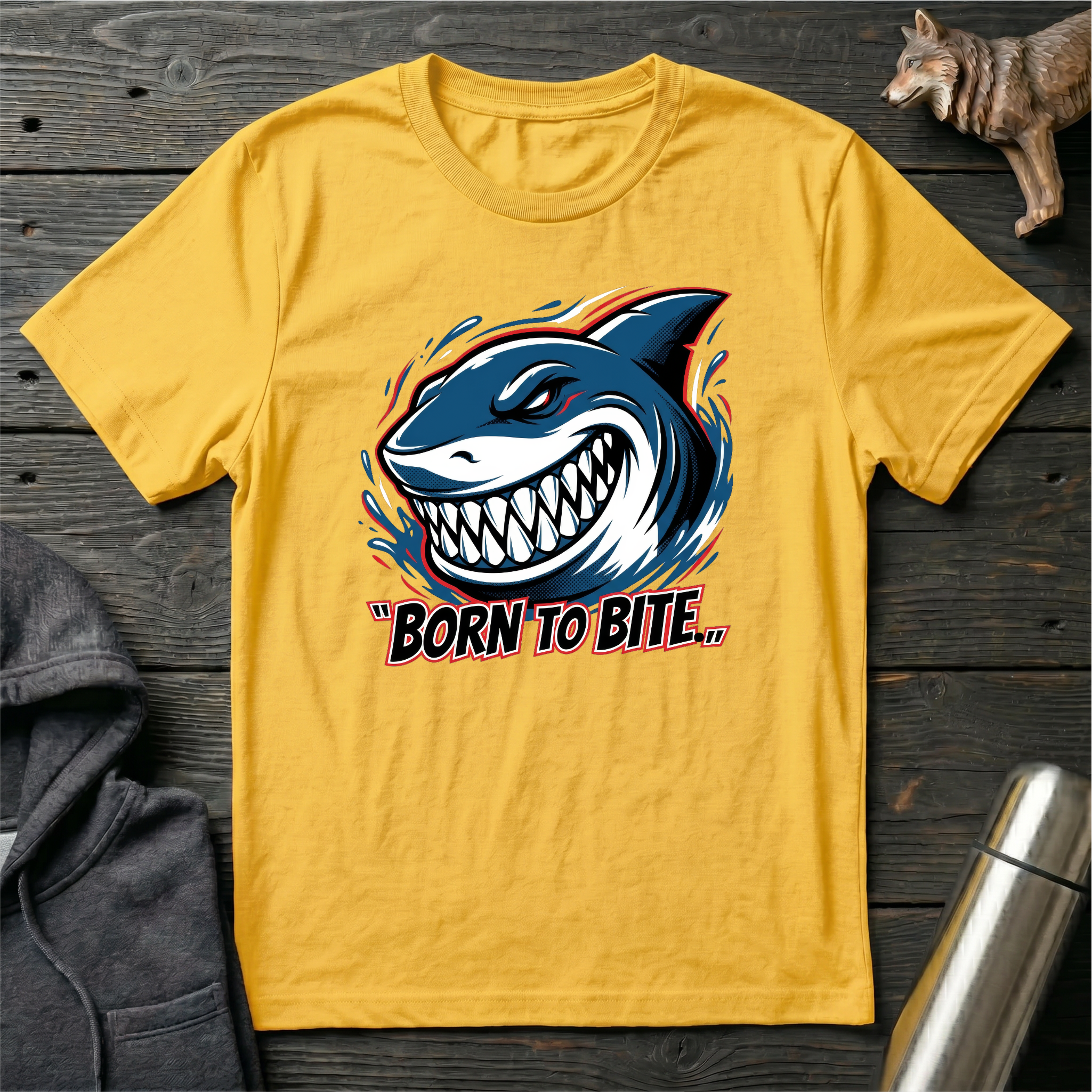 Born to Bite Side Shark T-Shirt