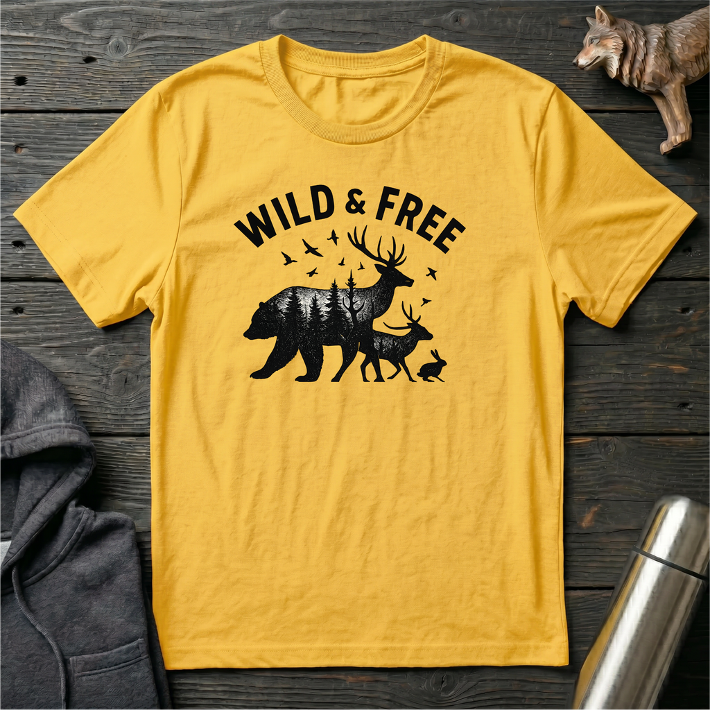 Wild & Free Forest Soul Bear Deer Rabbit T-Shirt