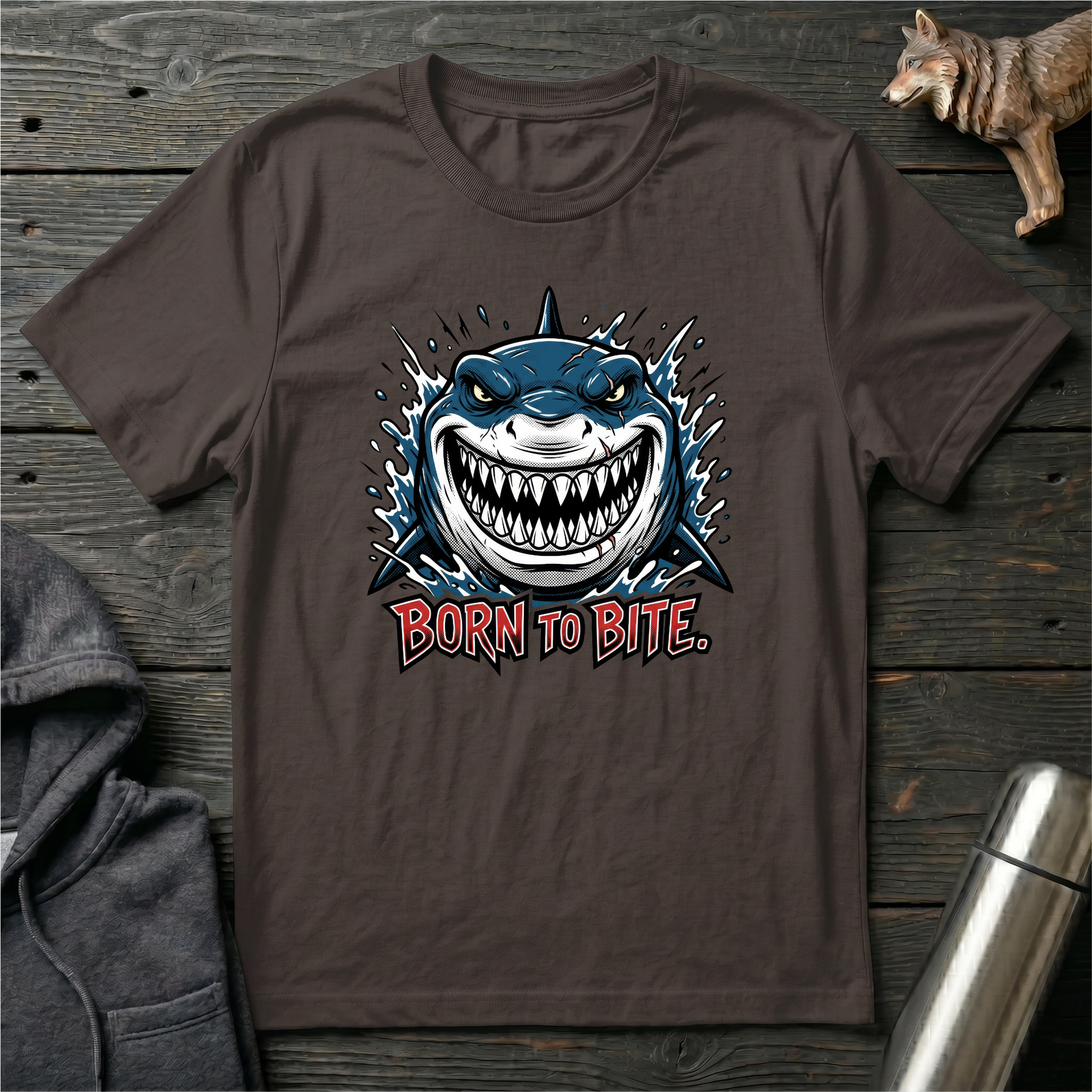 Born to Bite Front Shark T-Shirt