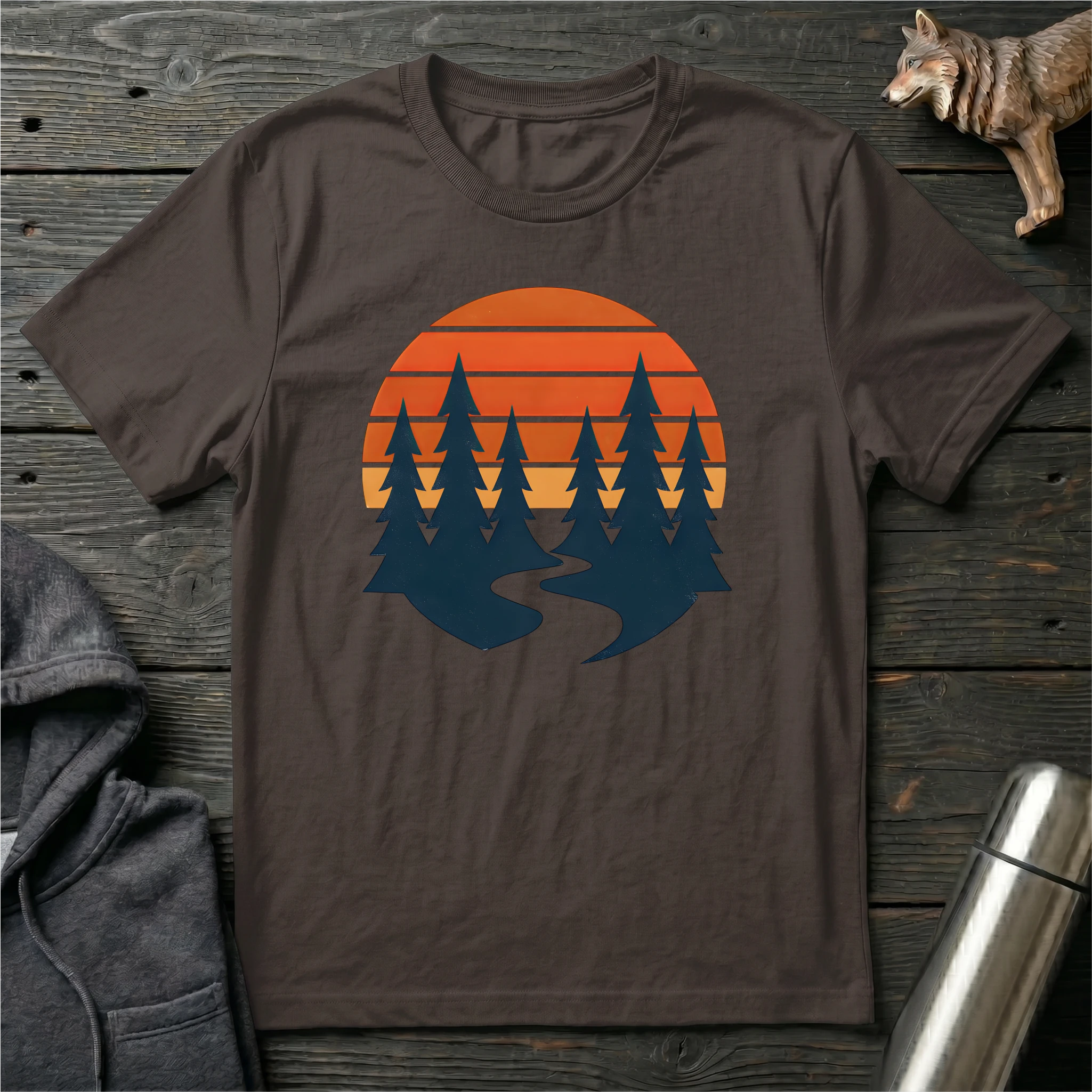 Retro Sunset Pines T-Shirt