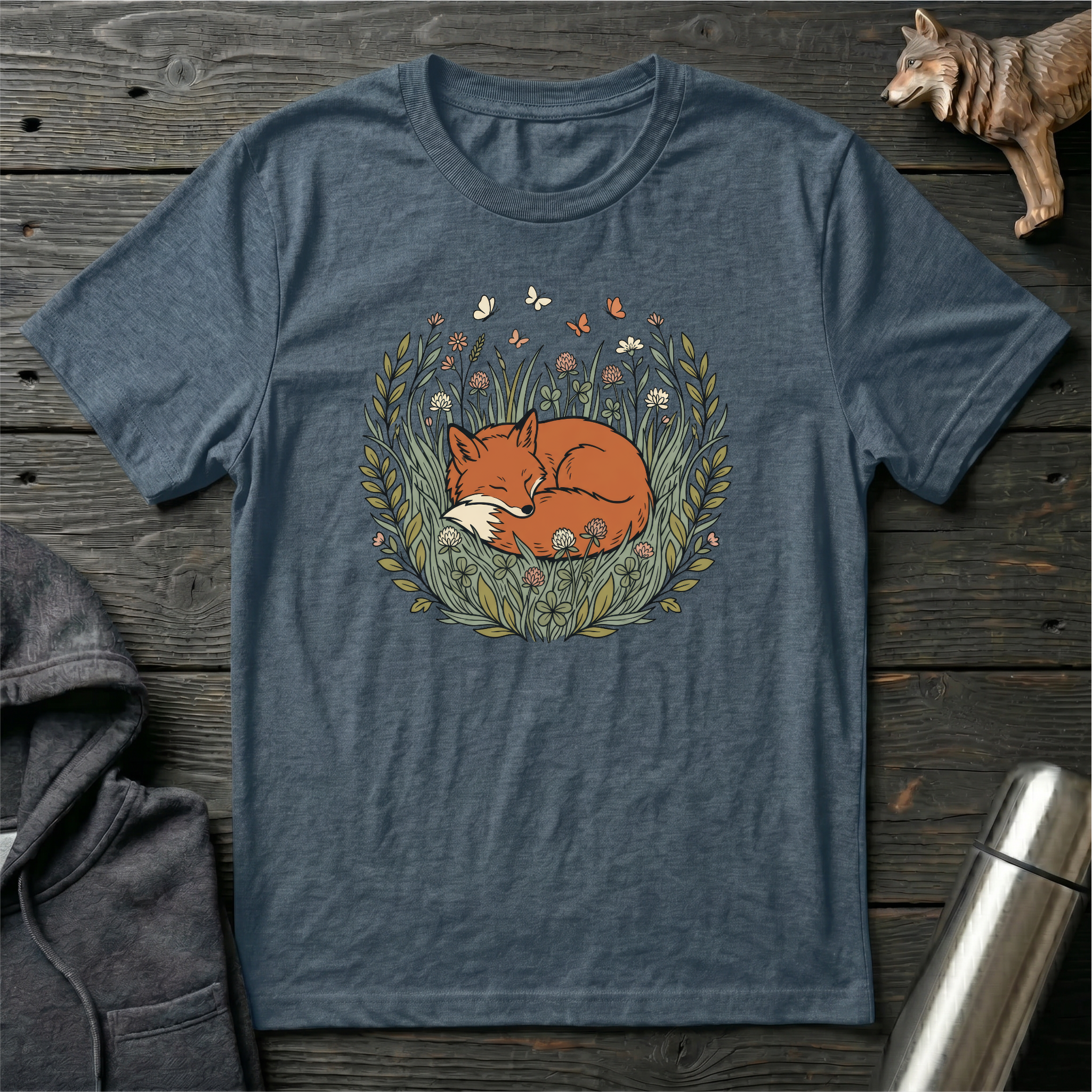 Cozy Sleeping Fox T-Shirt