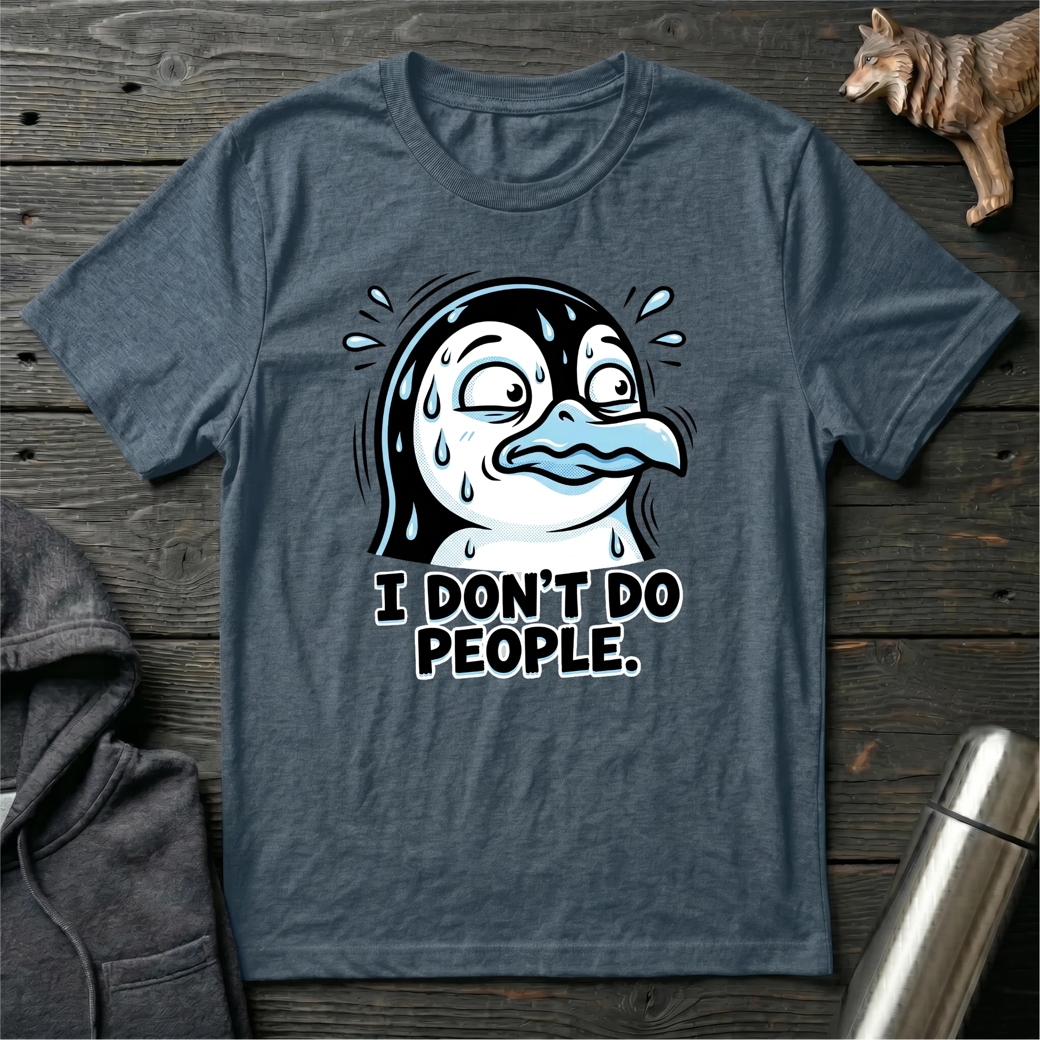 I Dont Do People Penguin T-Shirt