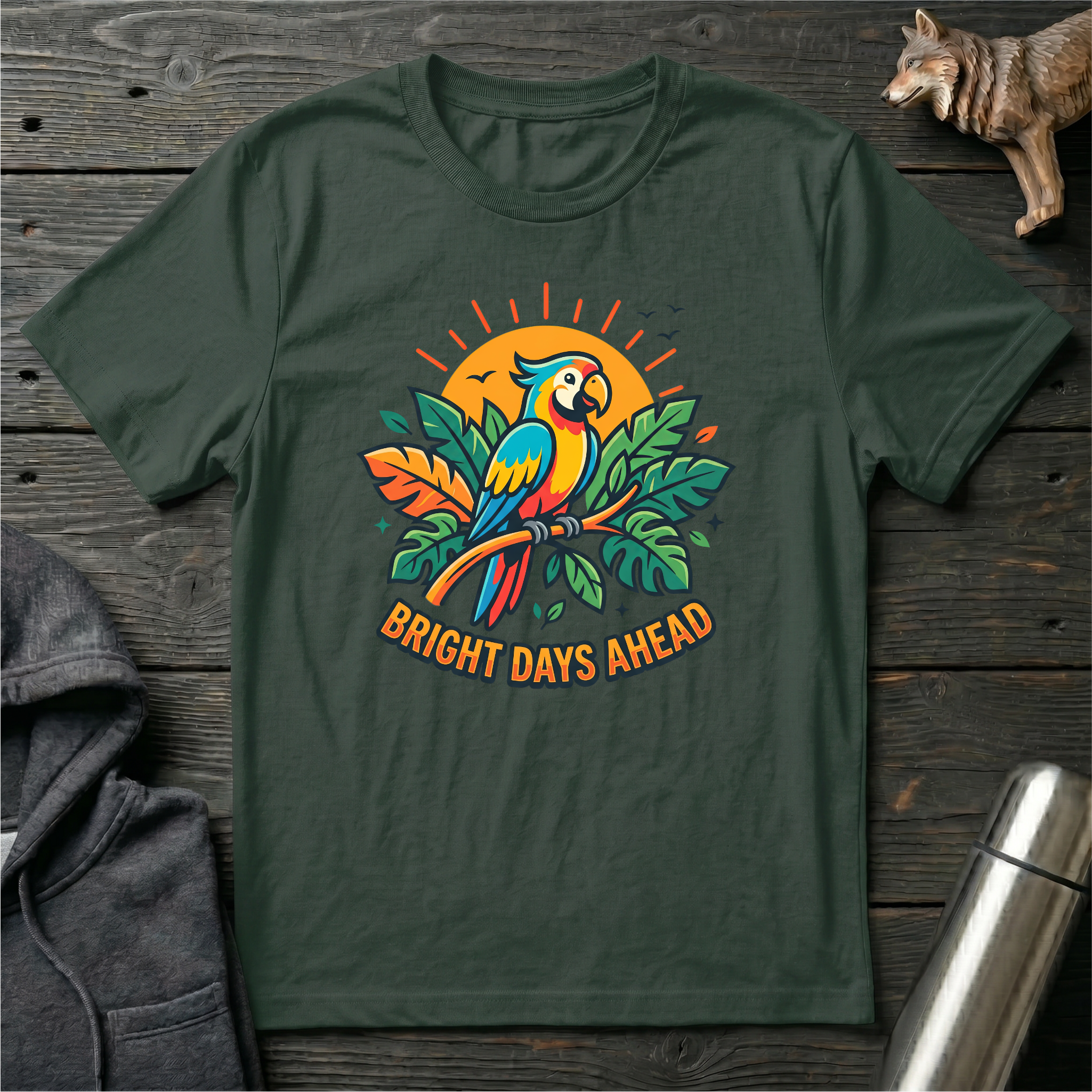 Bright Days Ahead Parrot T-Shirt