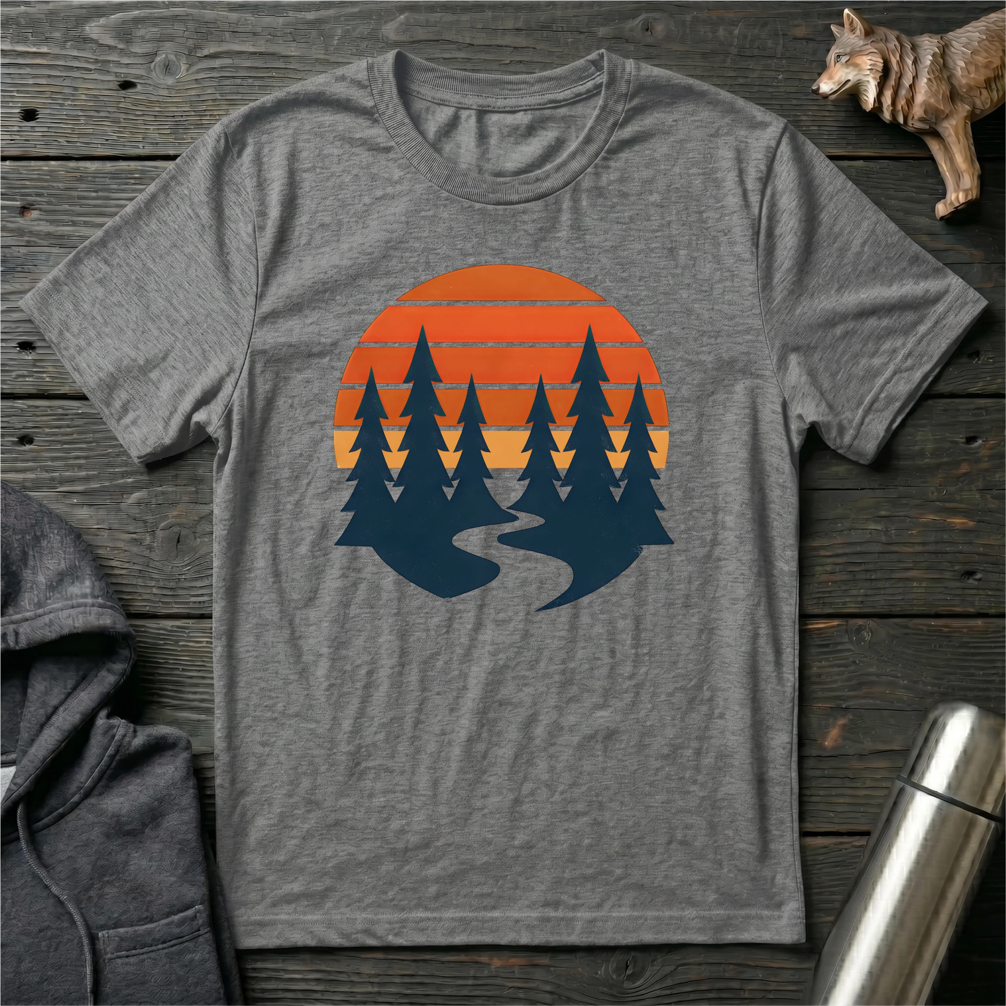 Retro Sunset Pines T-Shirt
