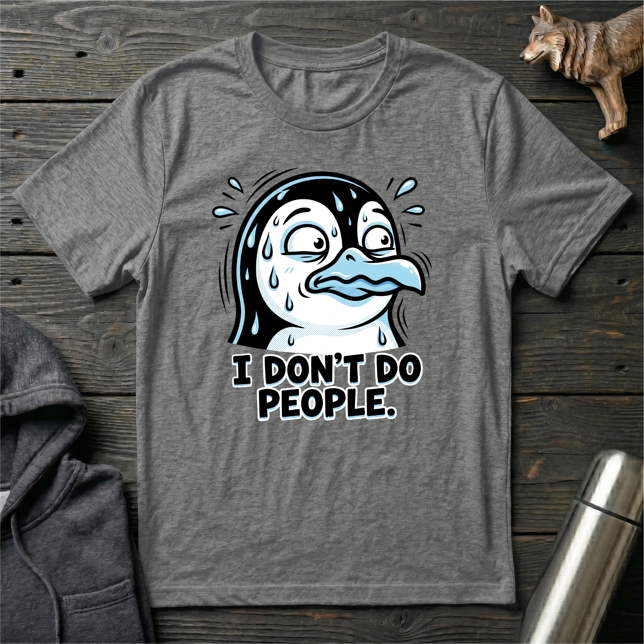 I Dont Do People Penguin T-Shirt