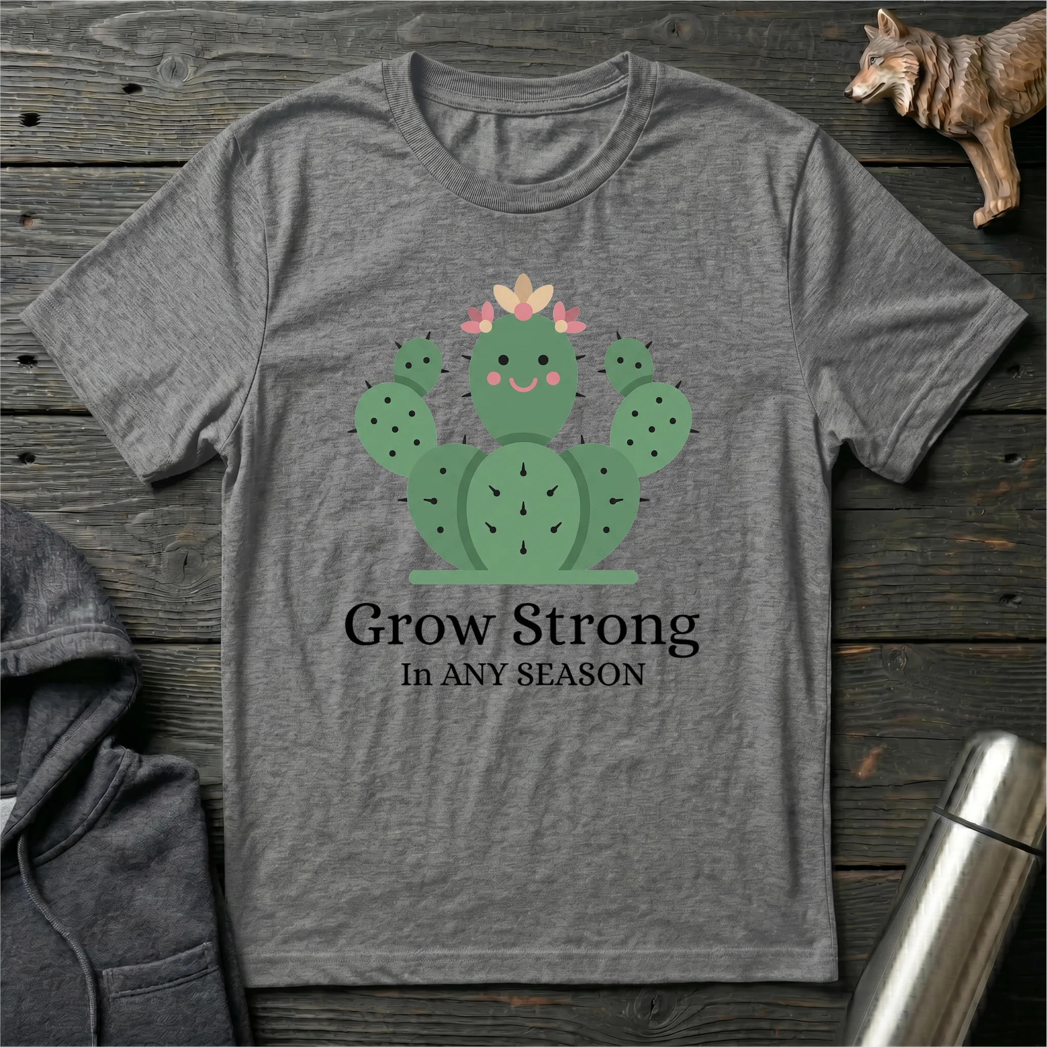 Grow Strong in Any Season Cactus T-Shirt
