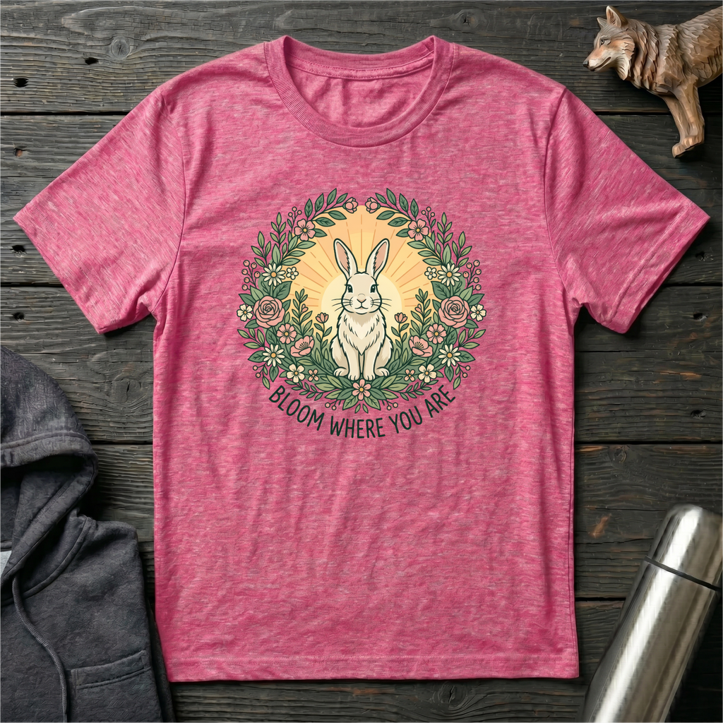 Bloom Where You Are Rabbit T-Shirt