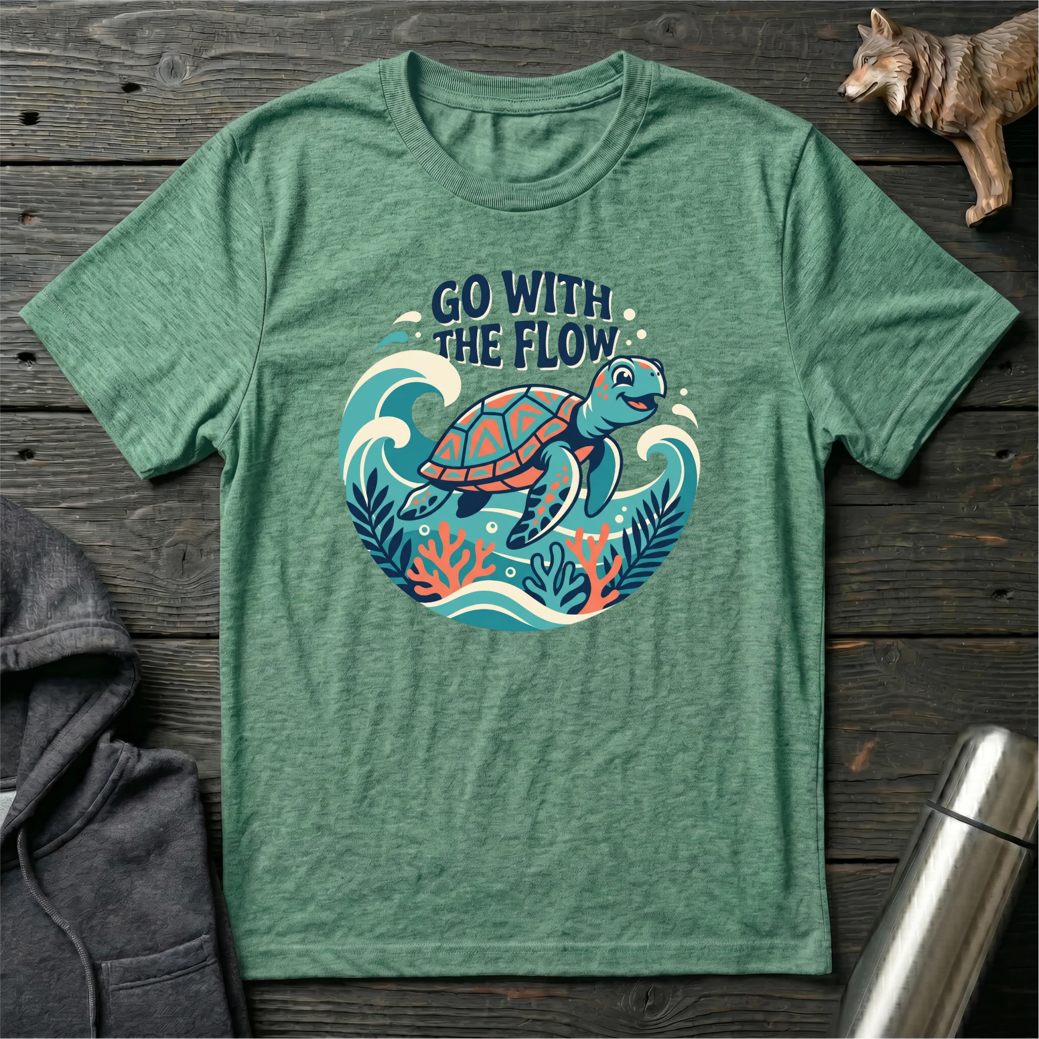 Go With the Flow Turtle T-Shirt