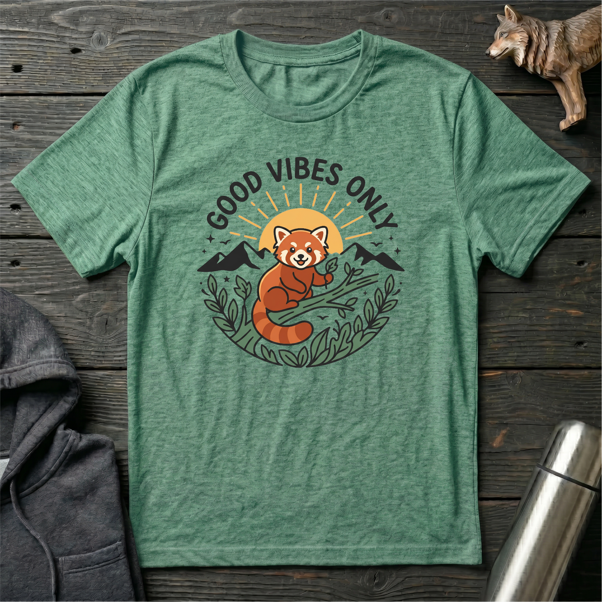 Good Vibes Only Red Panda T-Shirt