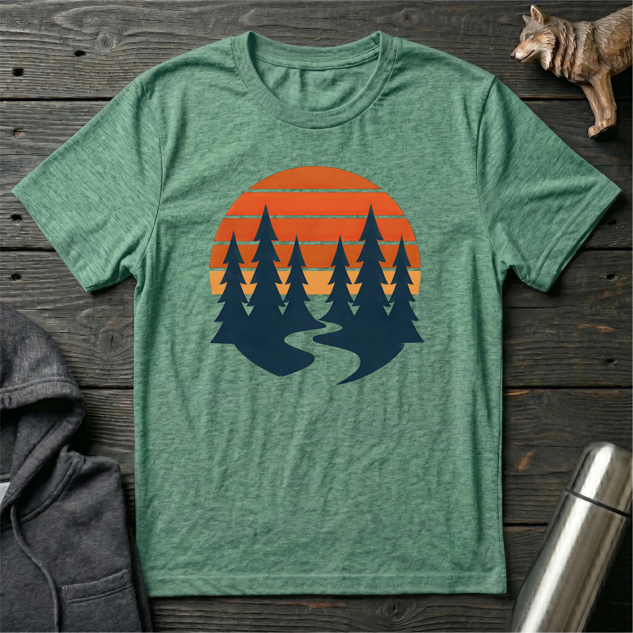 Retro Sunset Pines T-Shirt