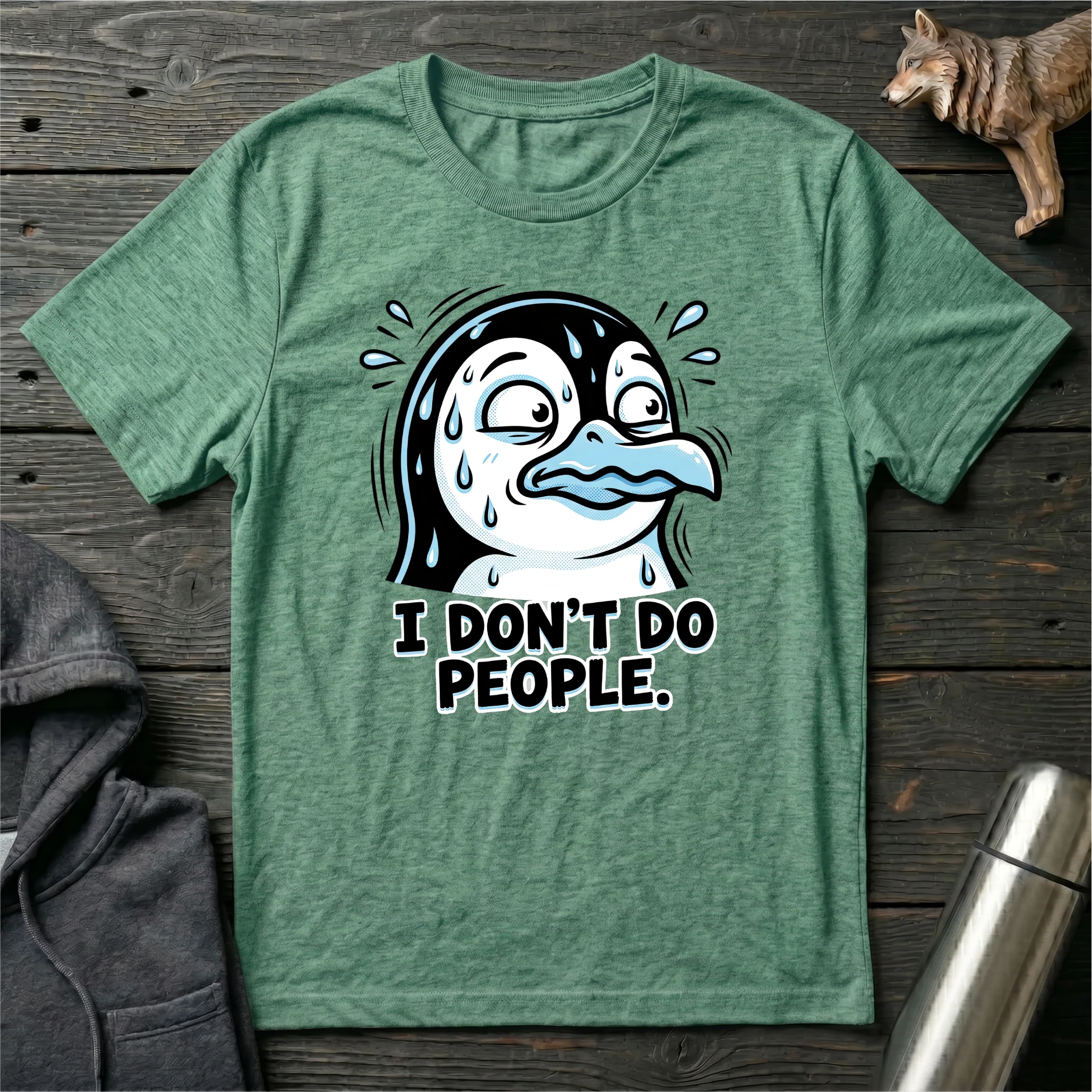 I Dont Do People Penguin T-Shirt