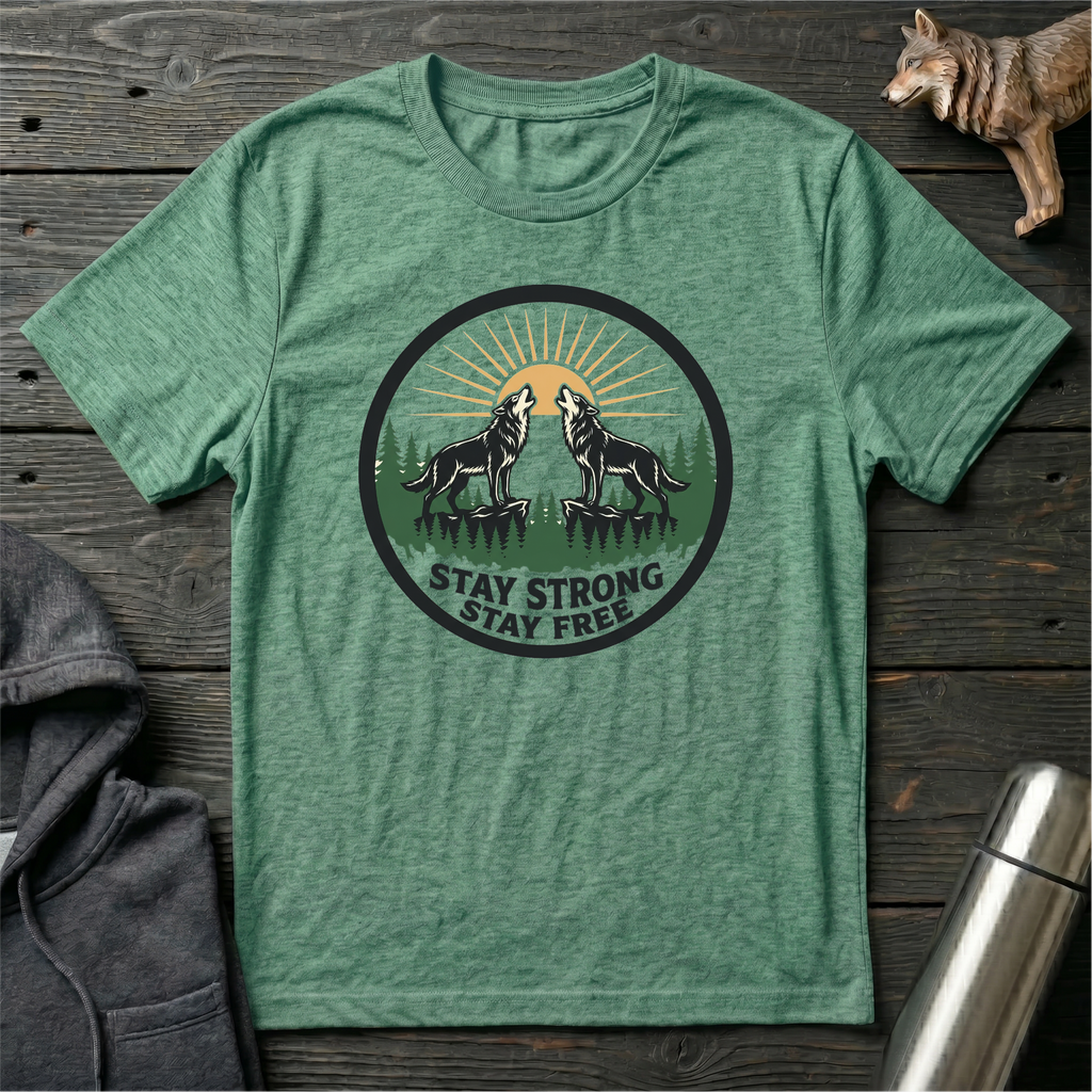 Stay Strong Stay Free wolves T-Shirt