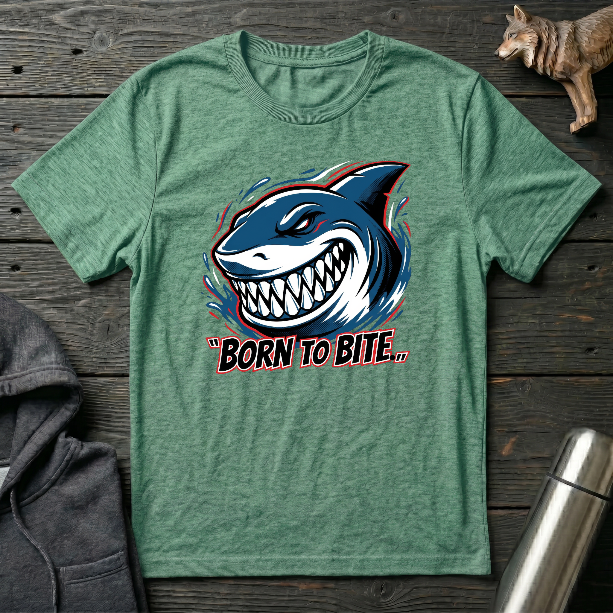 Born to Bite Side Shark T-Shirt