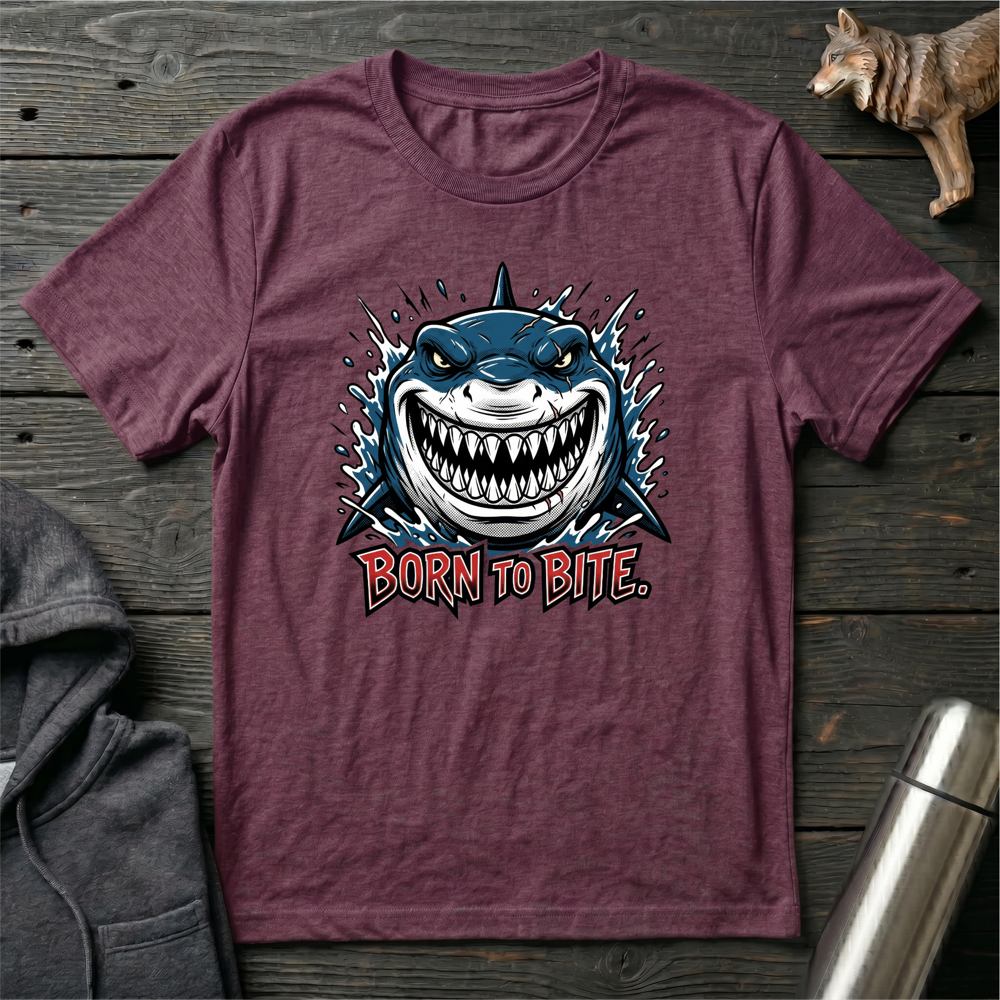 Born to Bite Front Shark T-Shirt