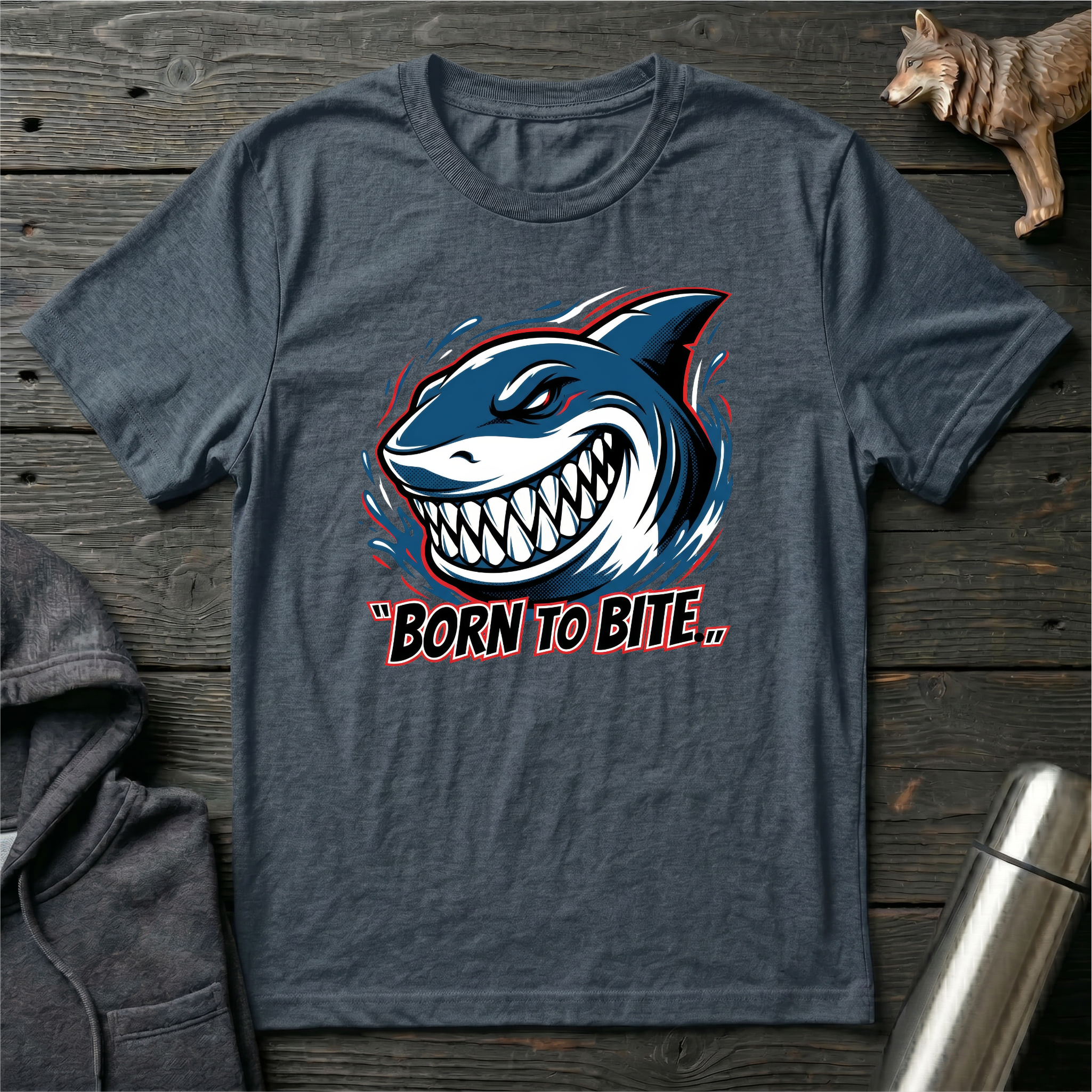 Born to Bite Side Shark T-Shirt