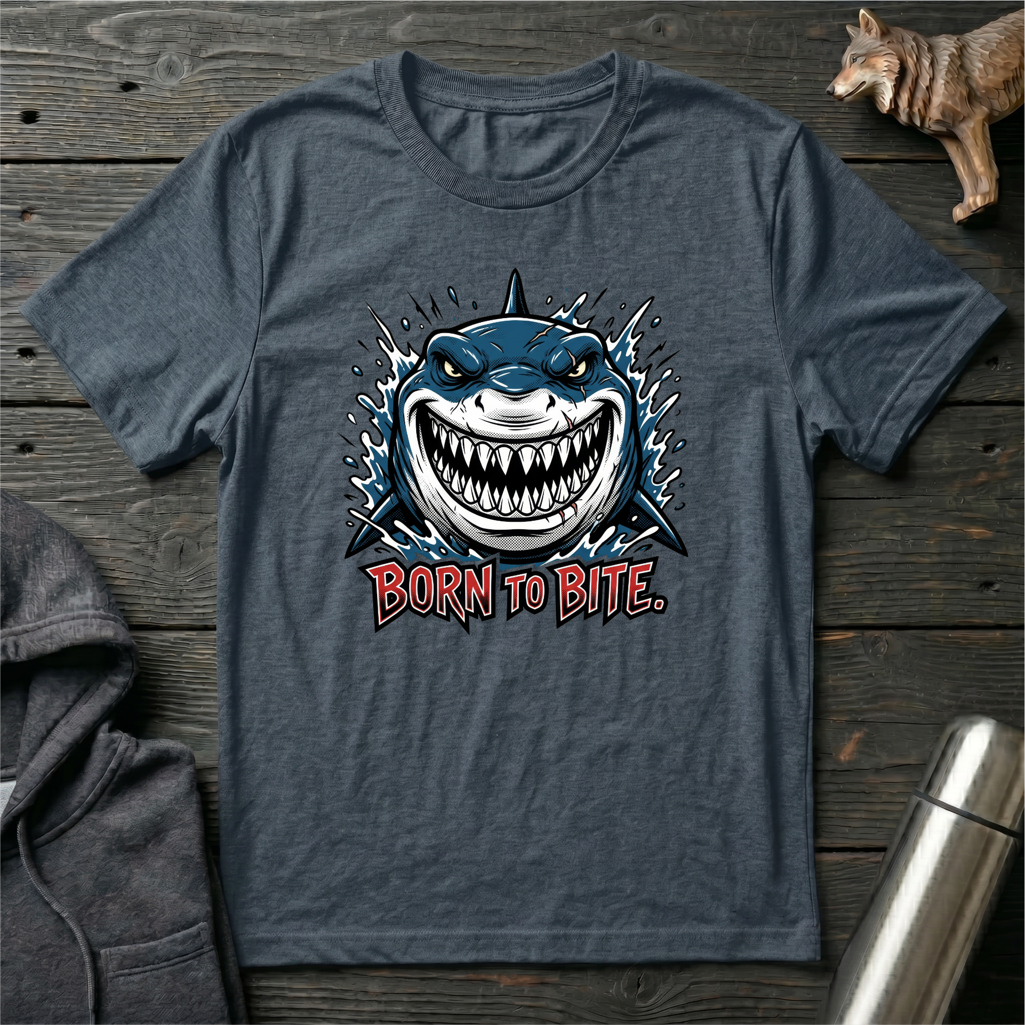 Born to Bite Front Shark T-Shirt