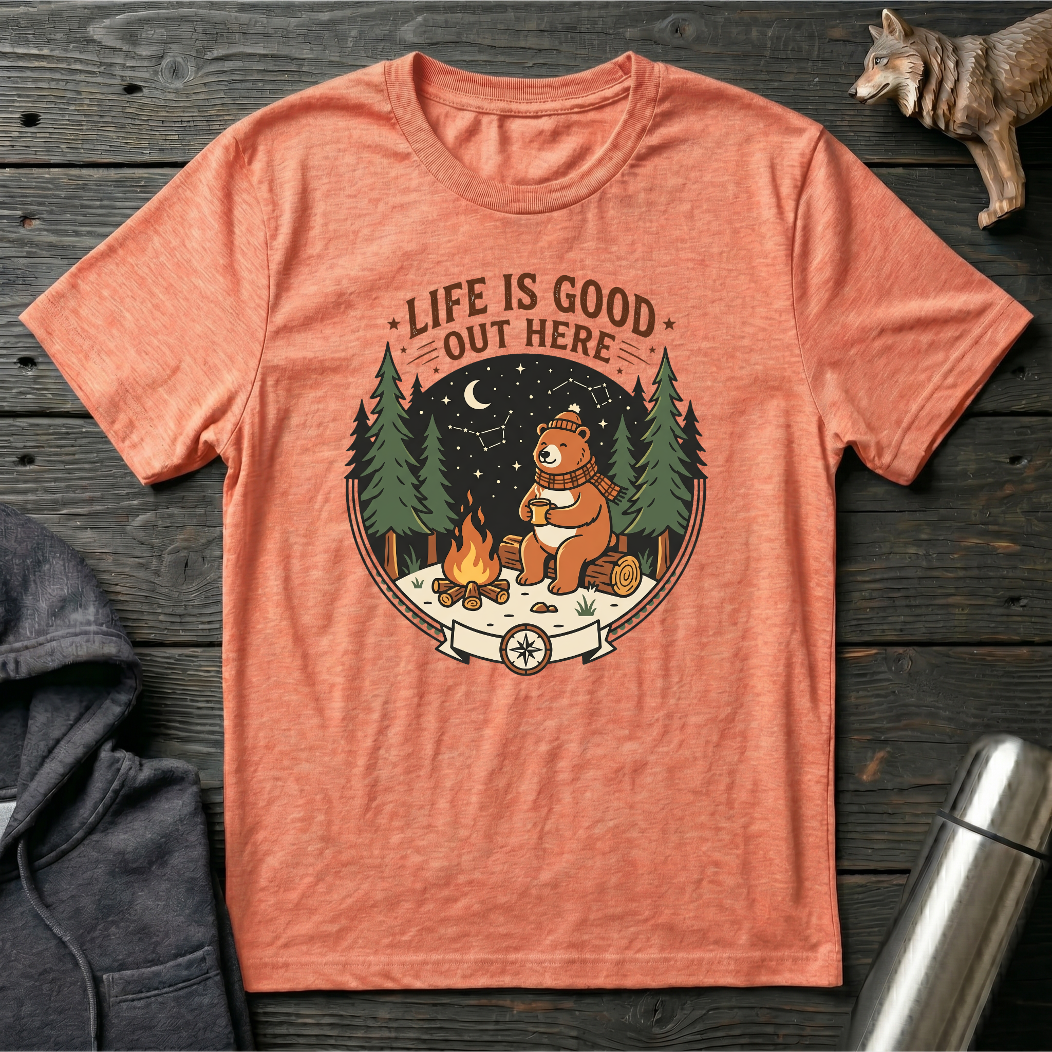Life is Good Out Here Bear T-Shirt