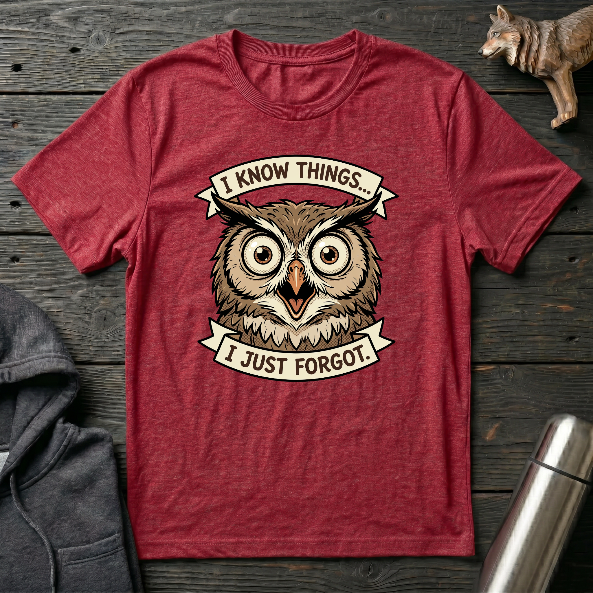 I Know Things I Just Forgot Owl T-Shirt