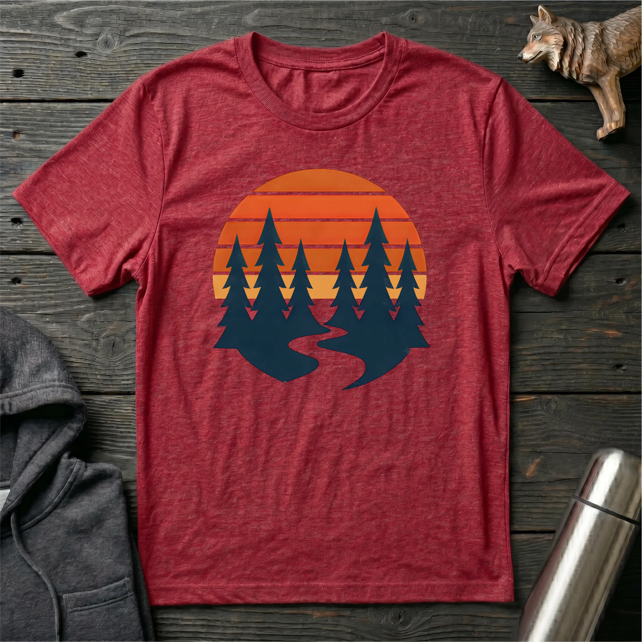 Retro Sunset Pines T-Shirt