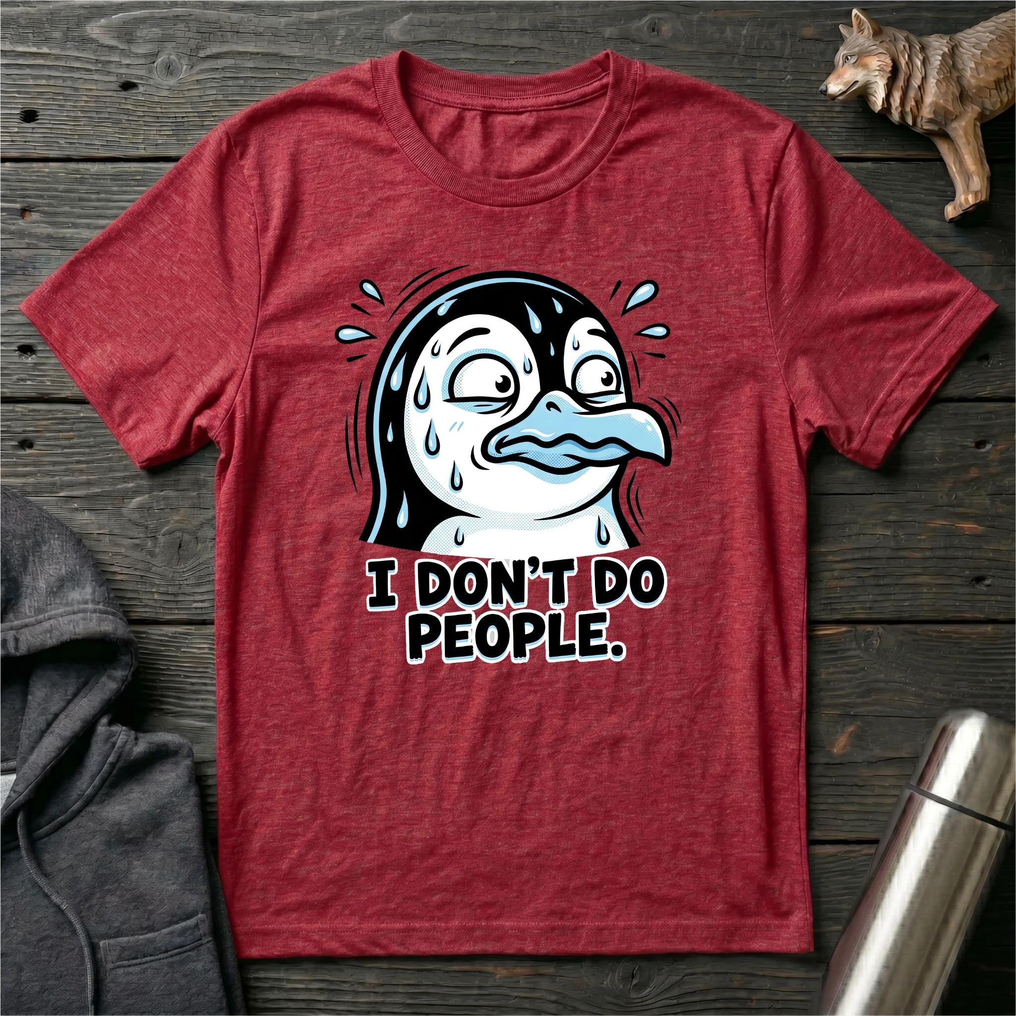 I Dont Do People Penguin T-Shirt