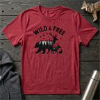 Wild & Free Forest Soul Bear Deer Rabbit T-Shirt