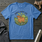 Simple Happy Life Cow T-Shirt