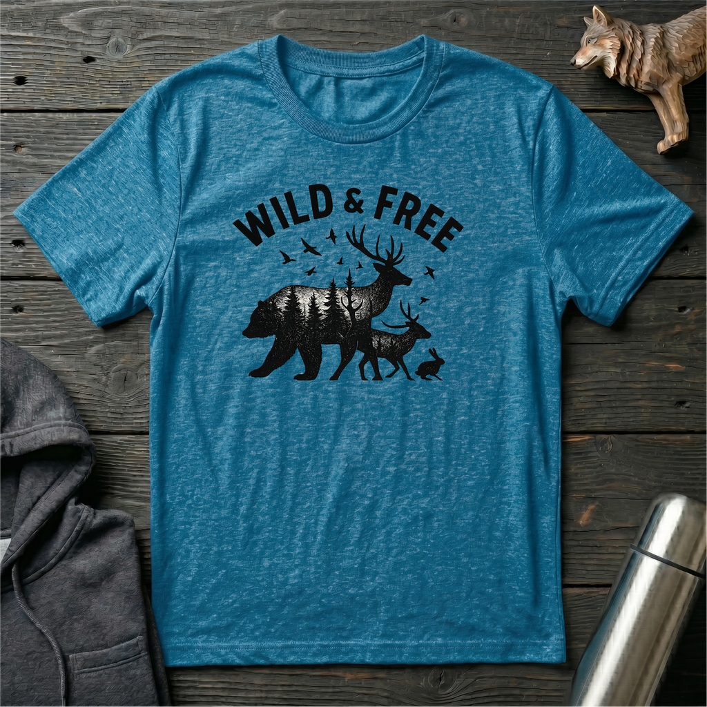 Wild & Free Forest Soul Bear Deer Rabbit T-Shirt