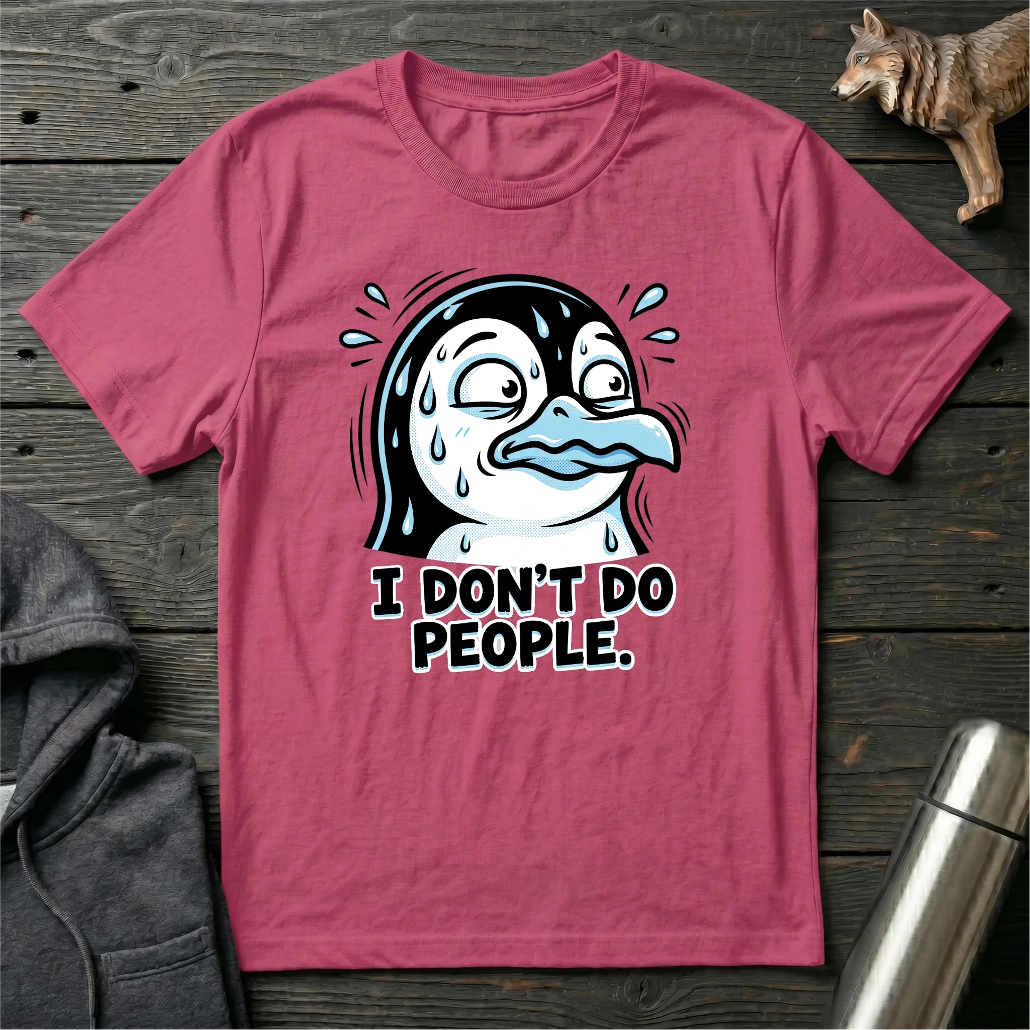 I Dont Do People Penguin T-Shirt