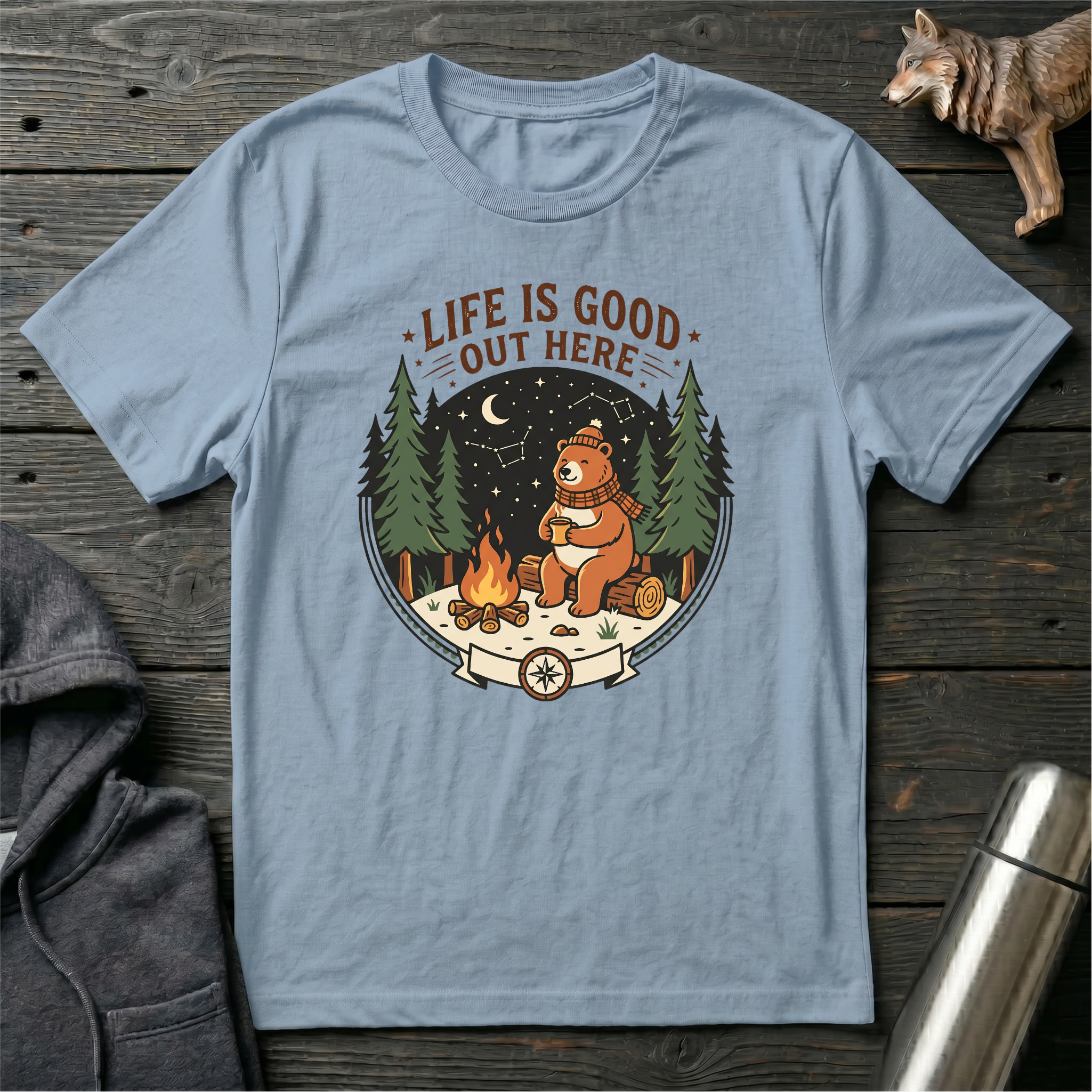 Life is Good Out Here Bear T-Shirt