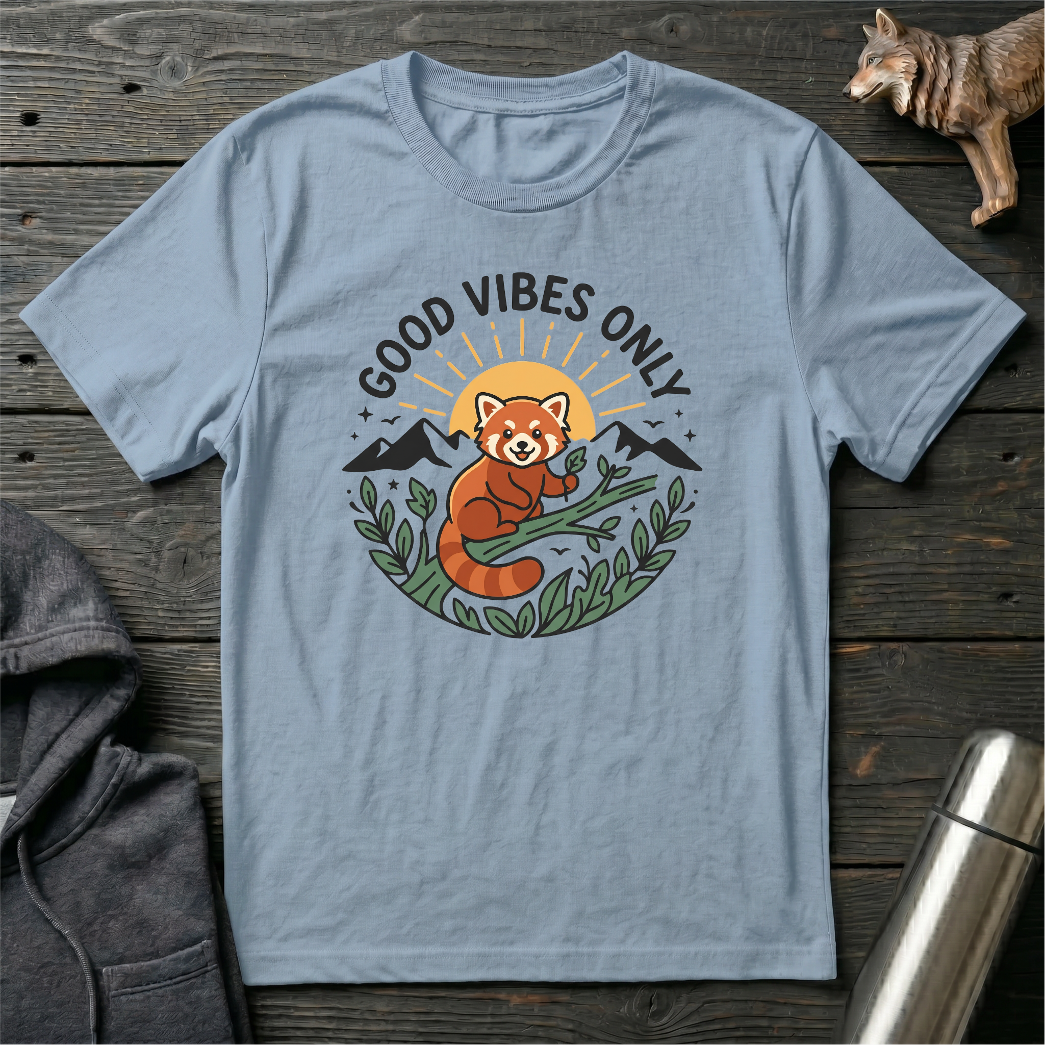 Good Vibes Only Red Panda T-Shirt
