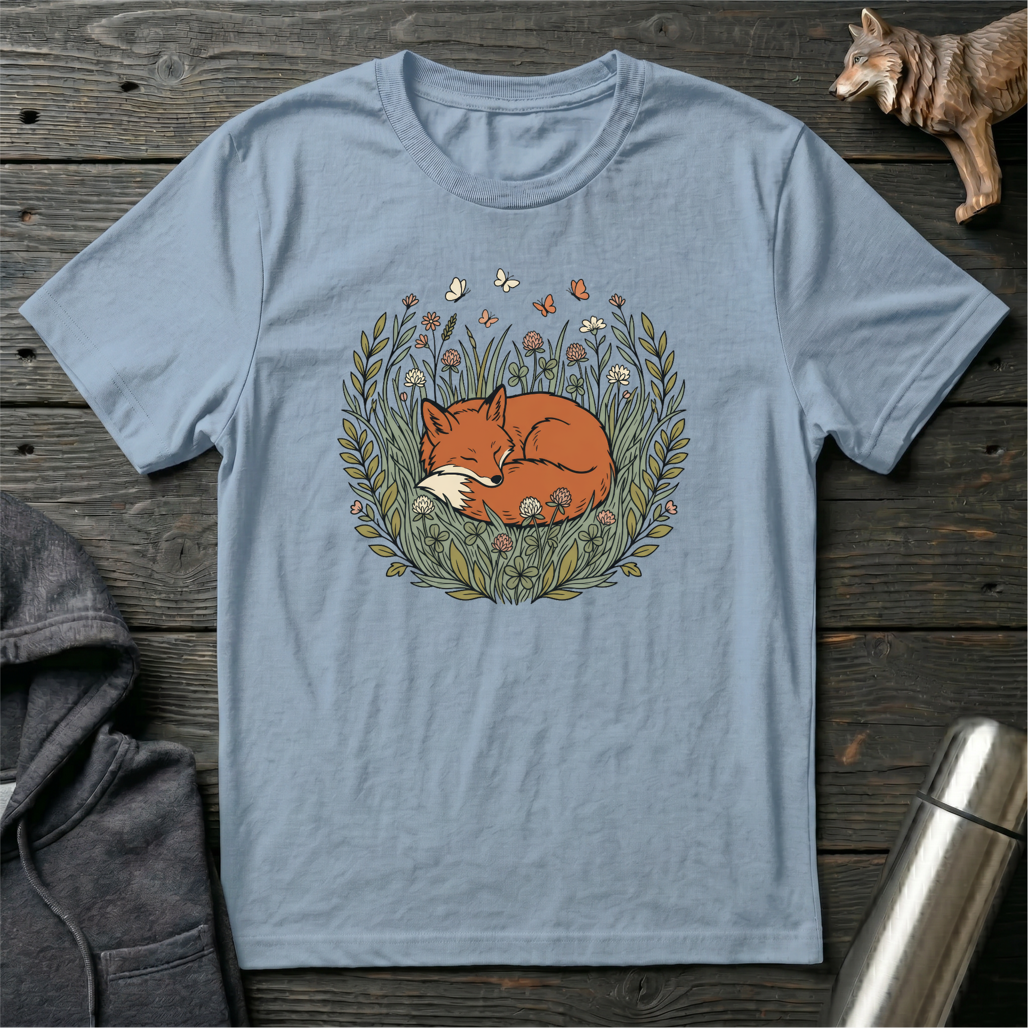Cozy Sleeping Fox T-Shirt