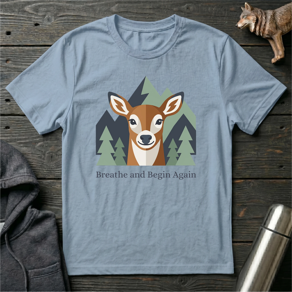 Breathe and Begin Again Deer T-Shirt