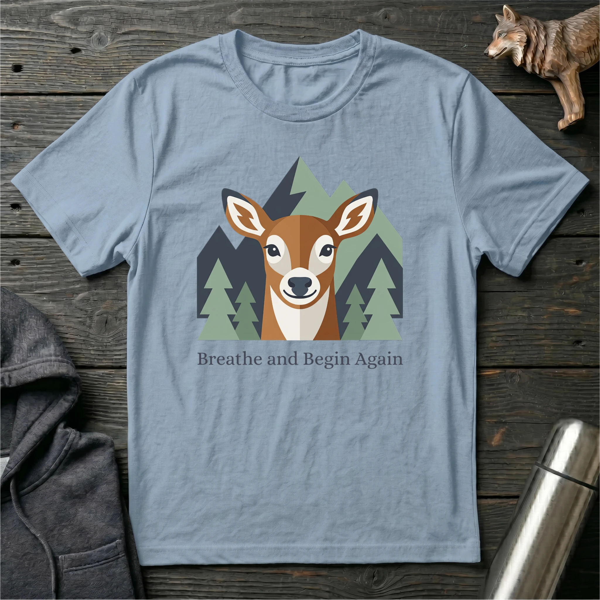 Breathe and Begin Again Deer T-Shirt