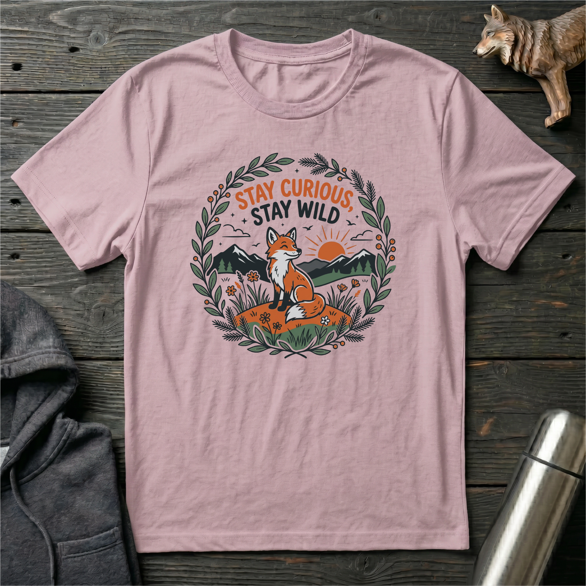 Stay Curious Stay Wild Fox T-Shirt