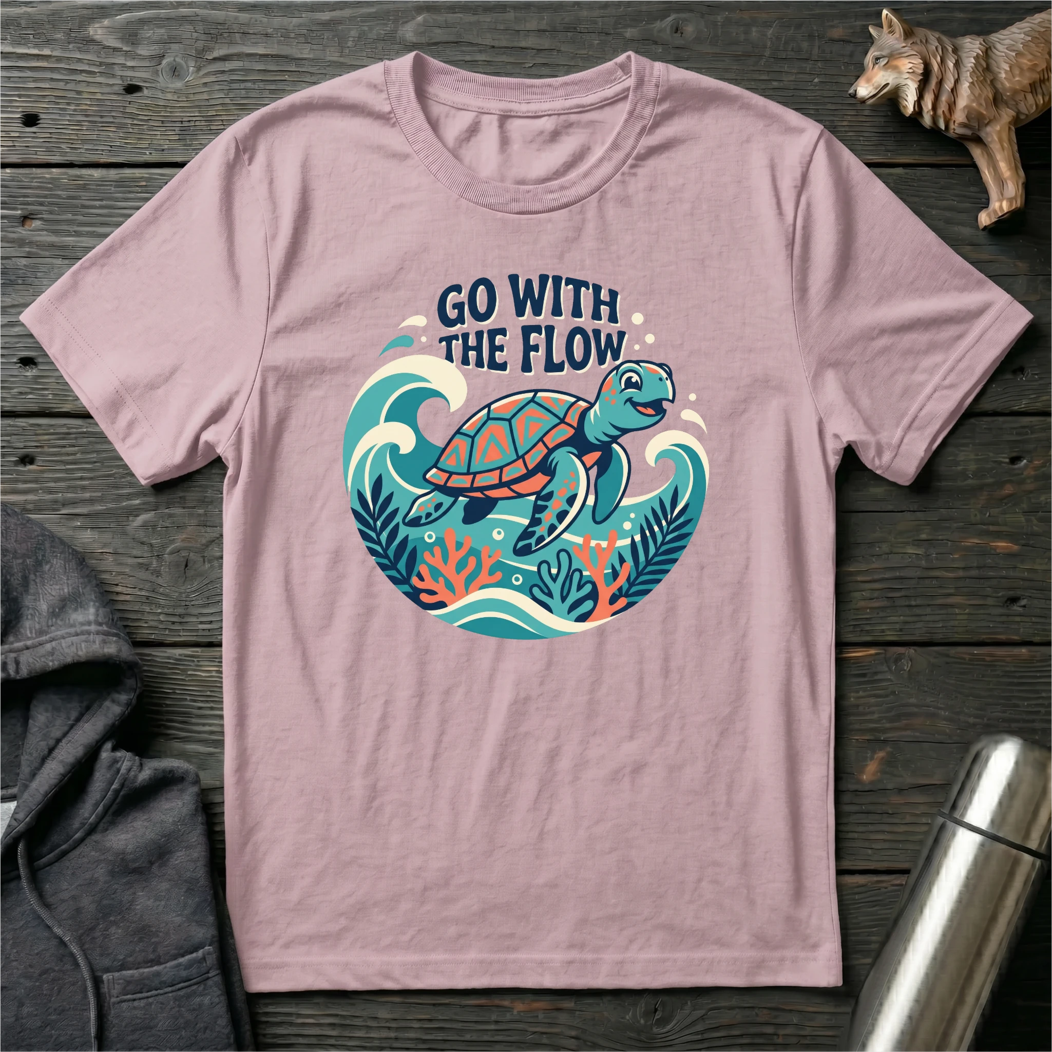Go With the Flow Turtle T-Shirt