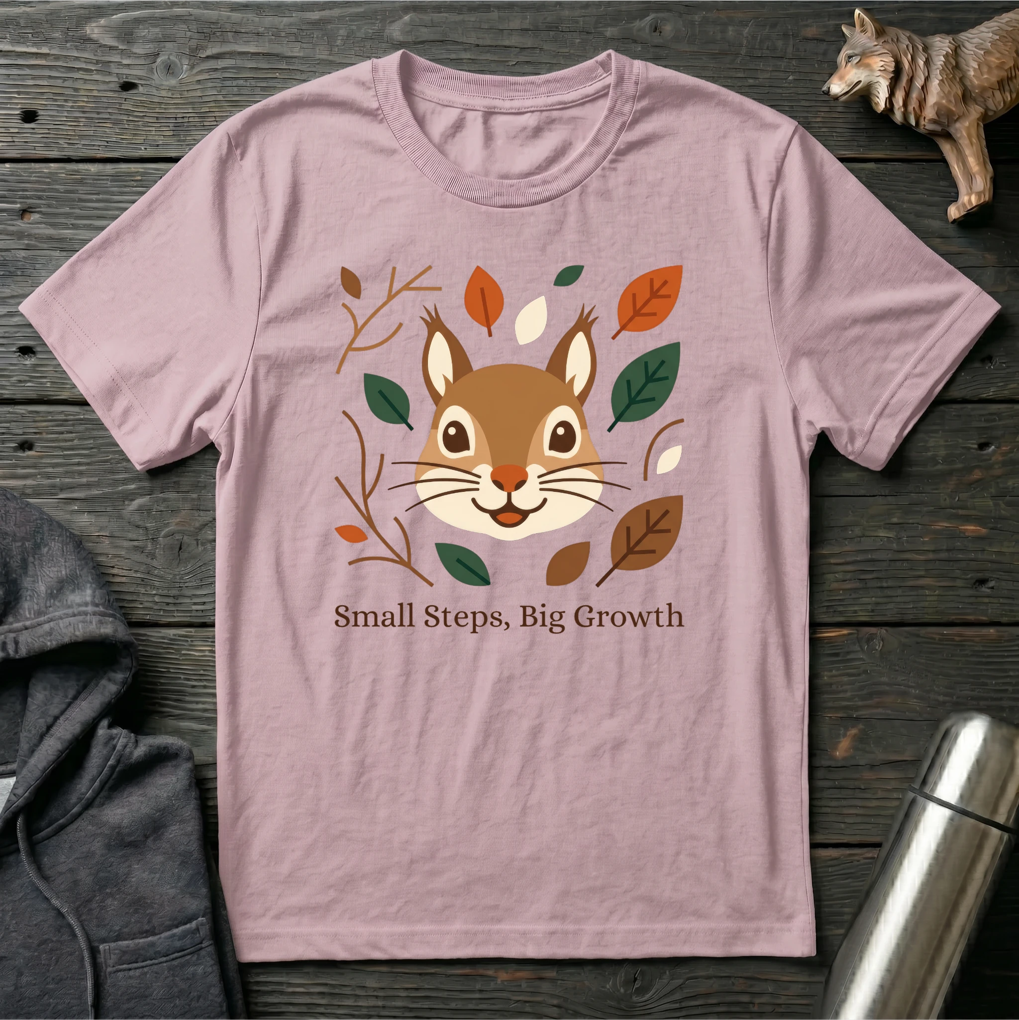 Small Steps, Big Growth Squirrel T-Shirt