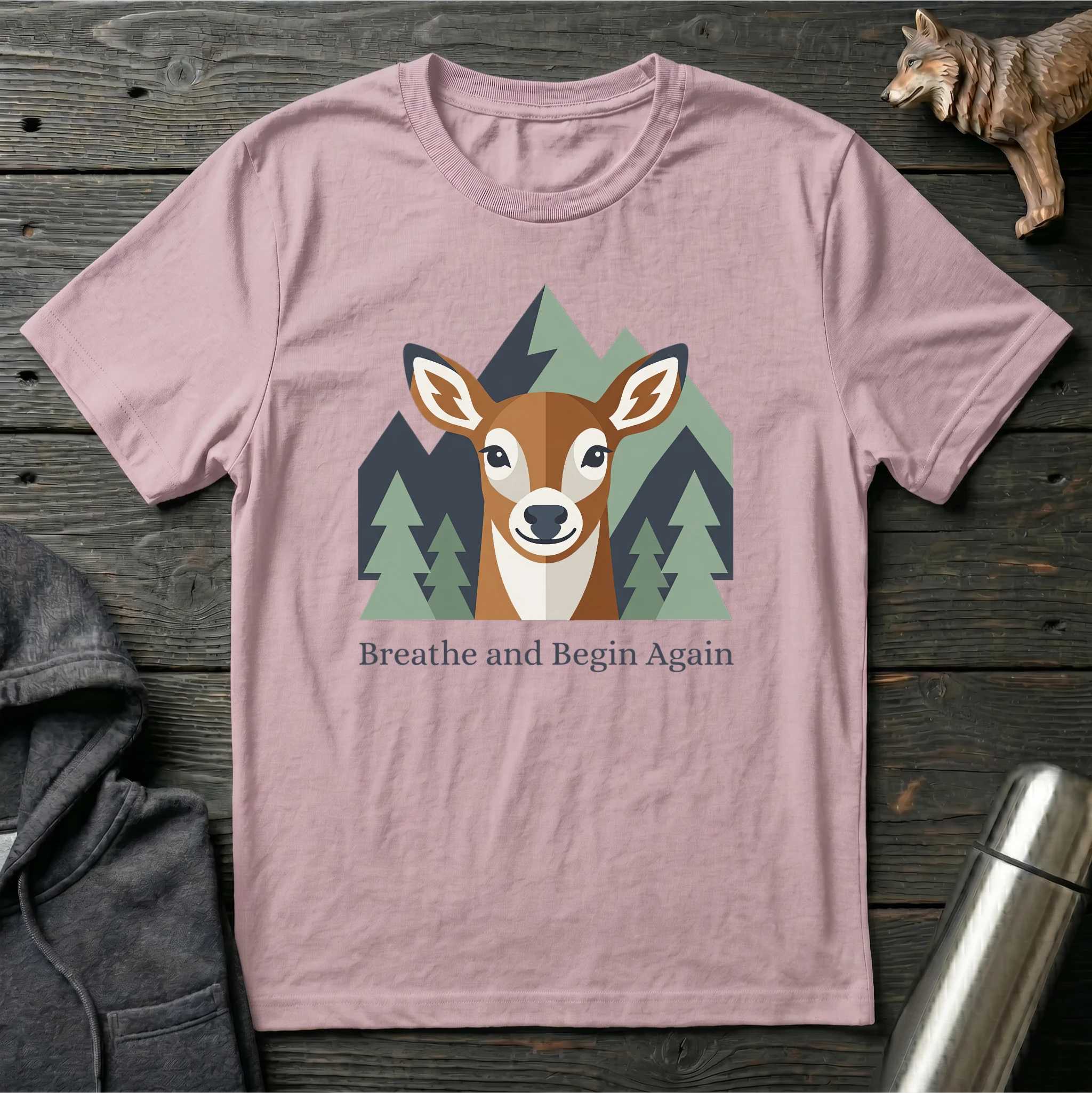Breathe and Begin Again Deer T-Shirt